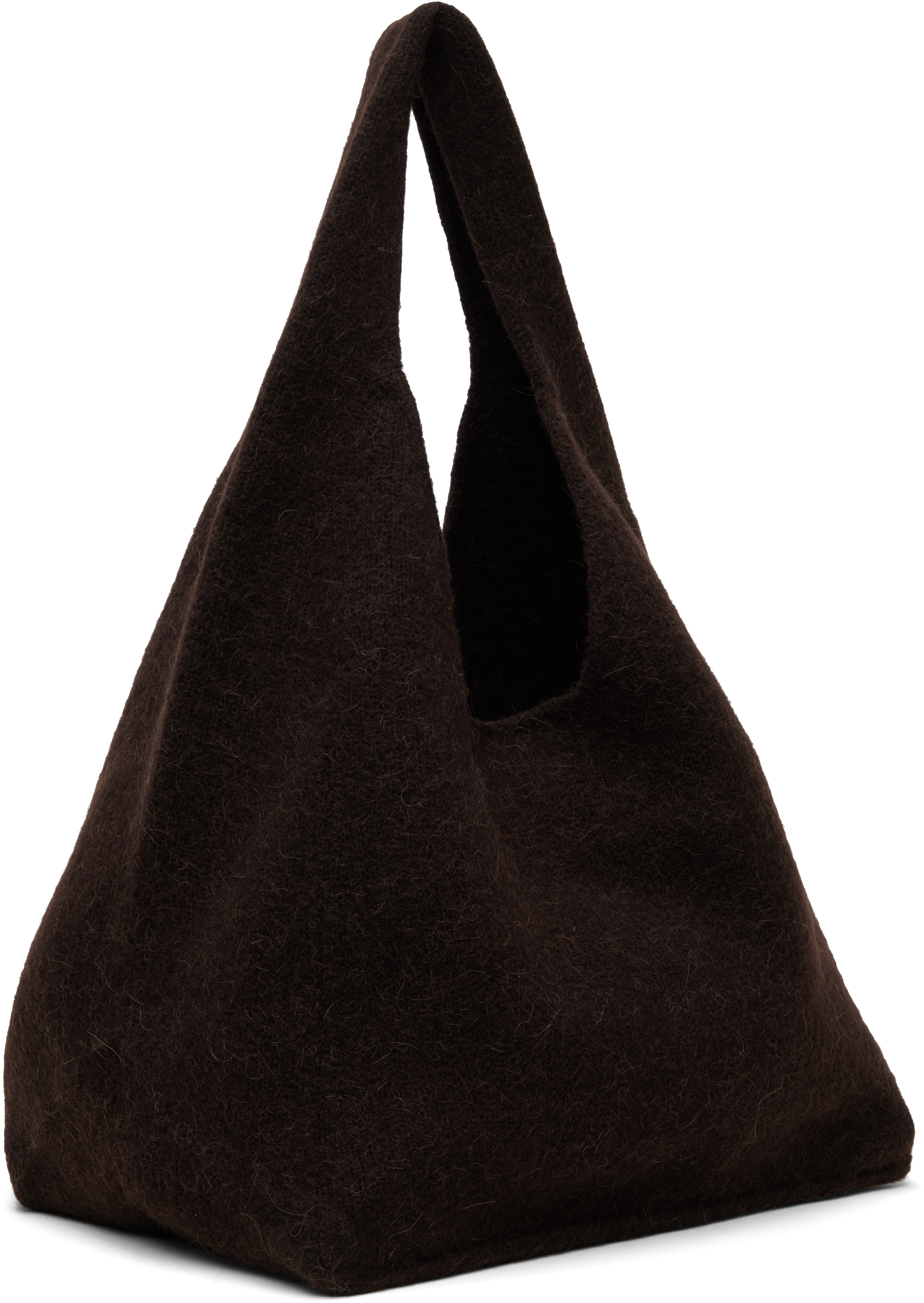 Lauren Manoogian Brown Knit Bindle Bag