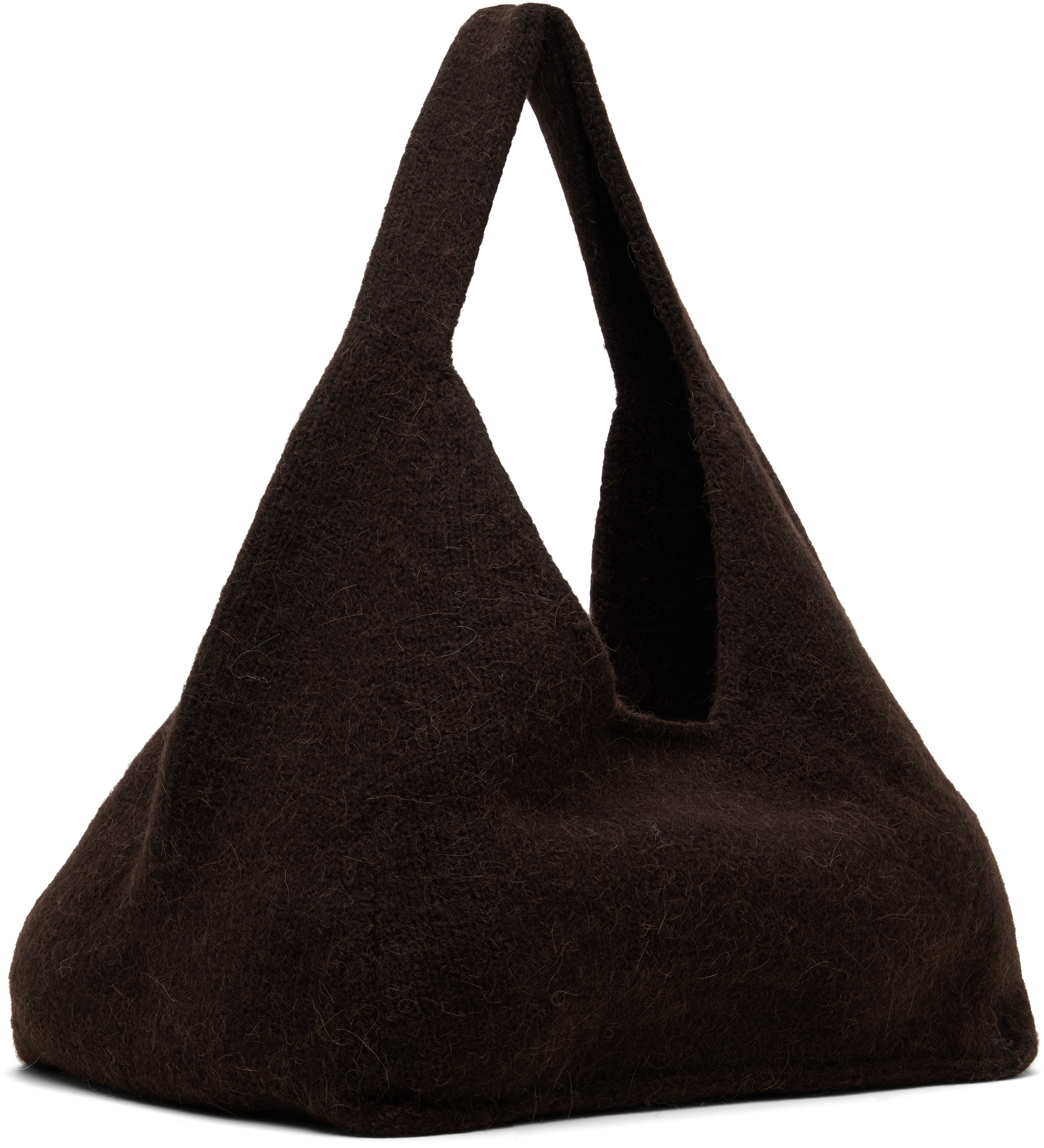 Lauren Manoogian Brown Knit Baby Bindle Bag