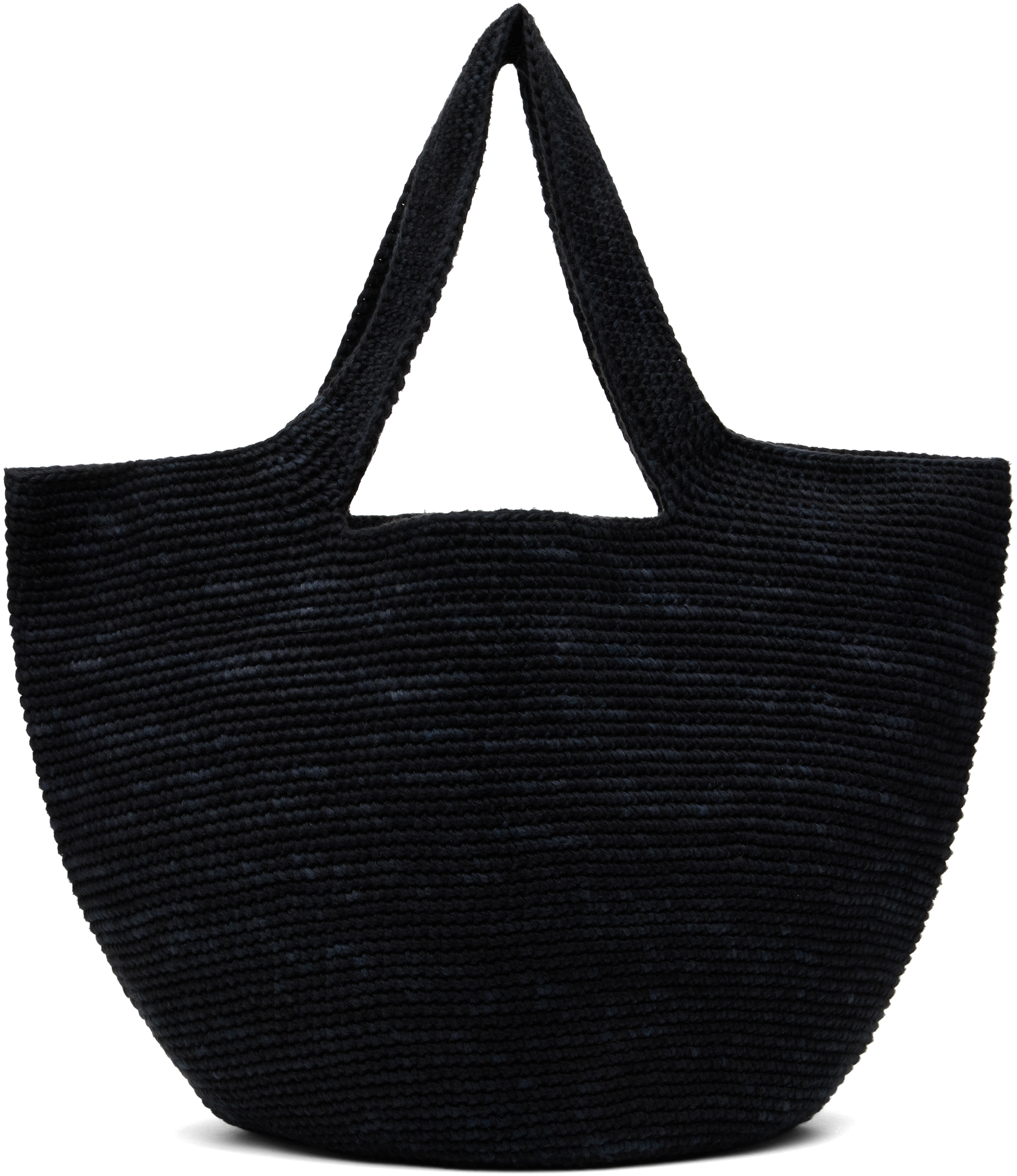 Black Crochet Bowl Tote