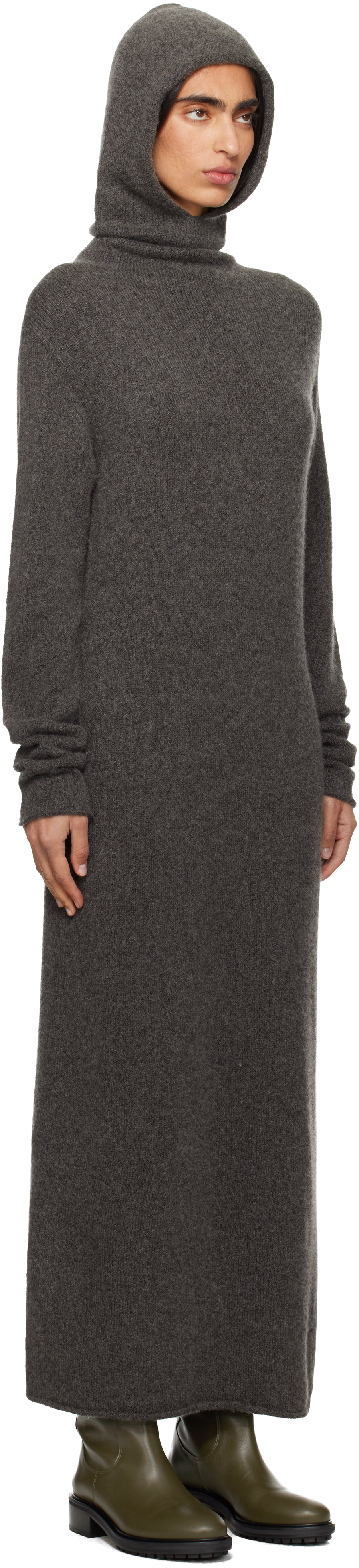 Lauren Manoogian Gray Soft Balaclava Maxi Dress In Gray