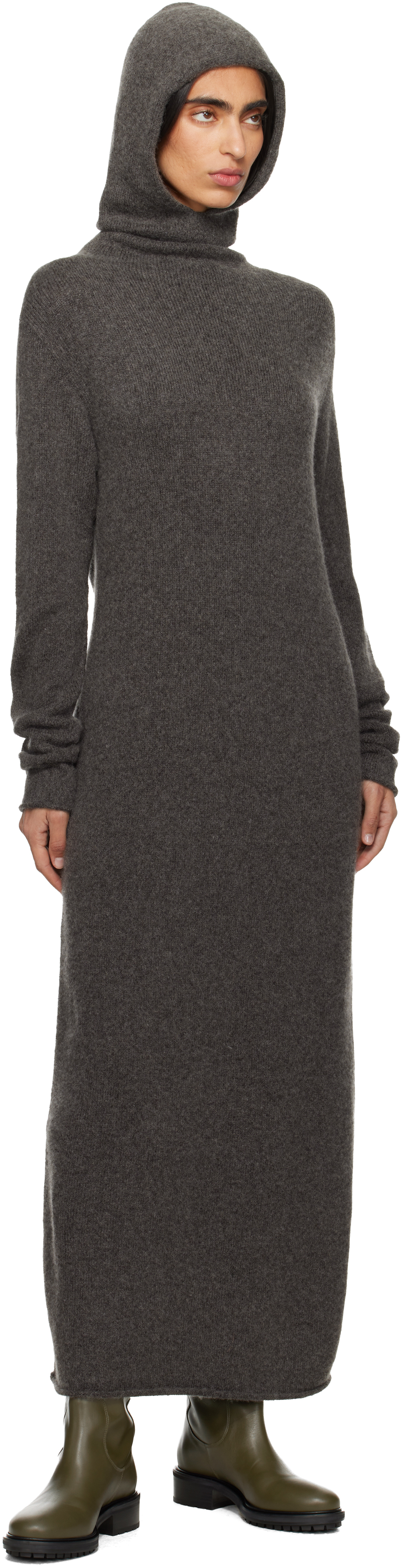 Lauren Manoogian Gray Soft Balaclava Maxi Dress In Gray