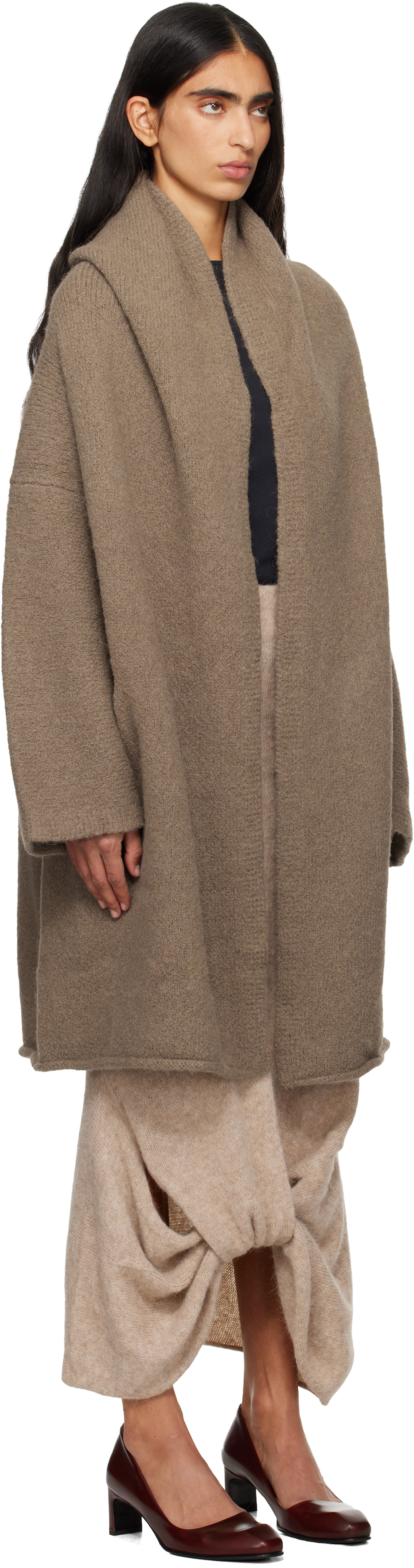 Lauren Manoogian Beige Capote Coat In Brown