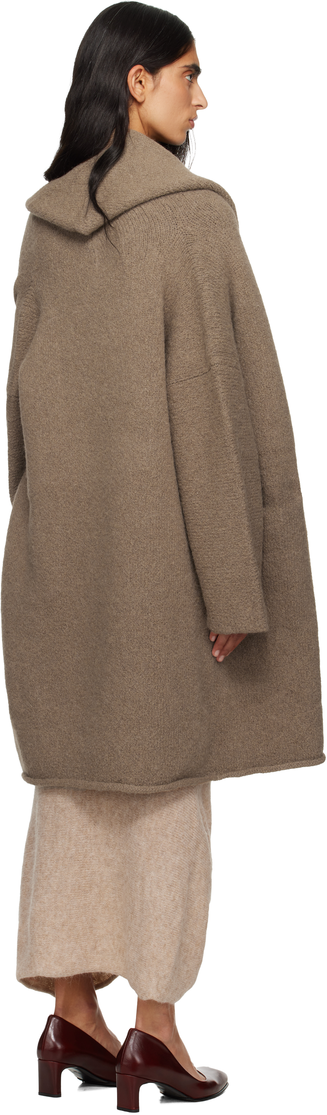 Lauren Manoogian Beige Capote Coat In Brown