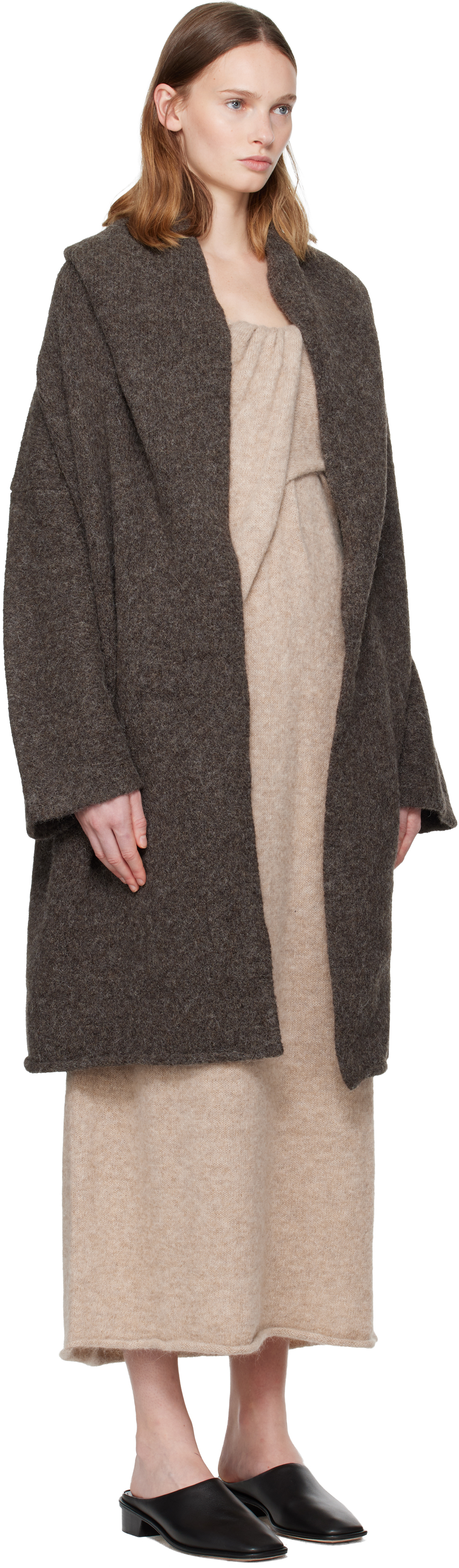 Lauren Manoogian Taupe Capote Coat In Brown
