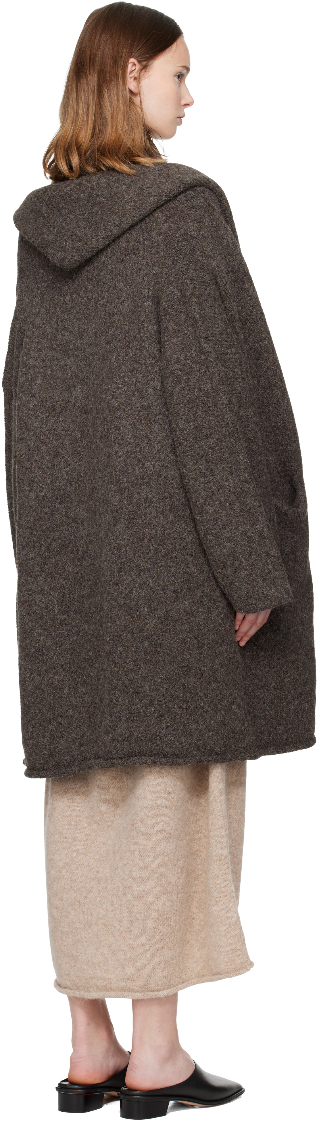 Lauren Manoogian Taupe Capote Coat In Brown