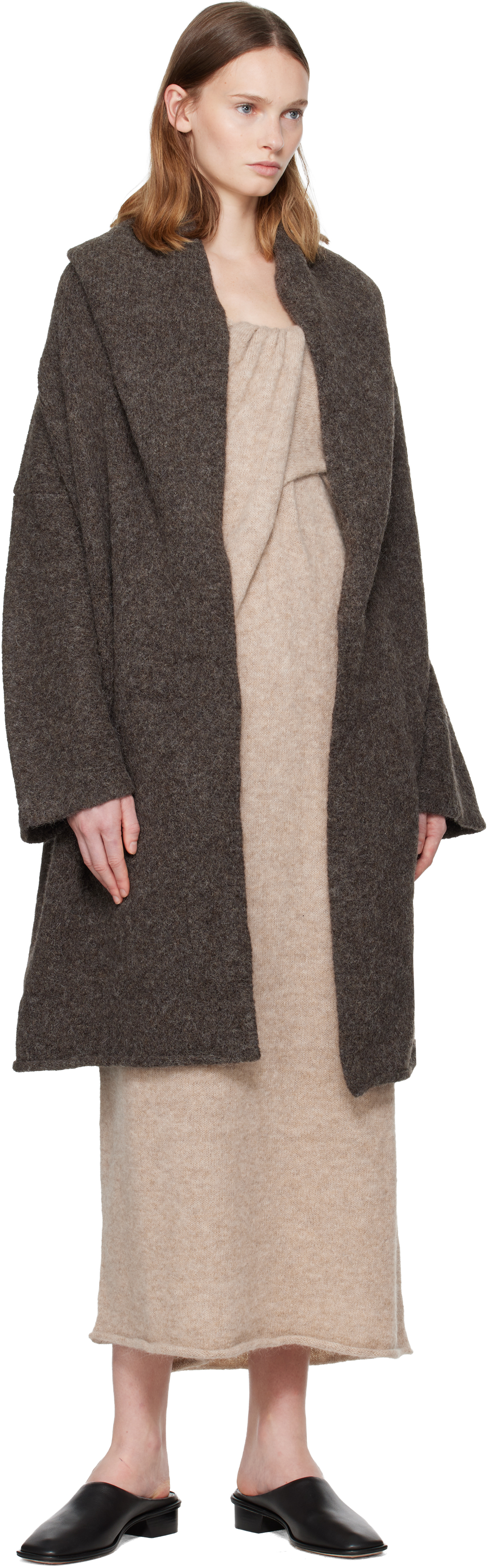 Lauren Manoogian Taupe Capote Coat In Brown
