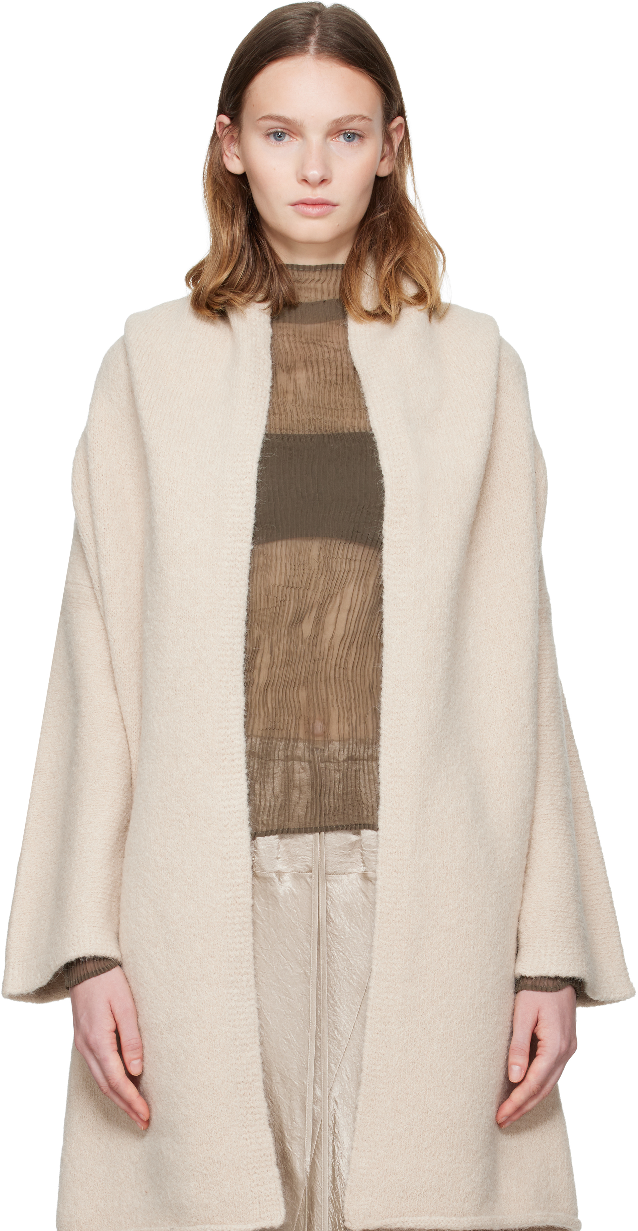 Lauren Manoogian Off-white Capote Coat In Neutral