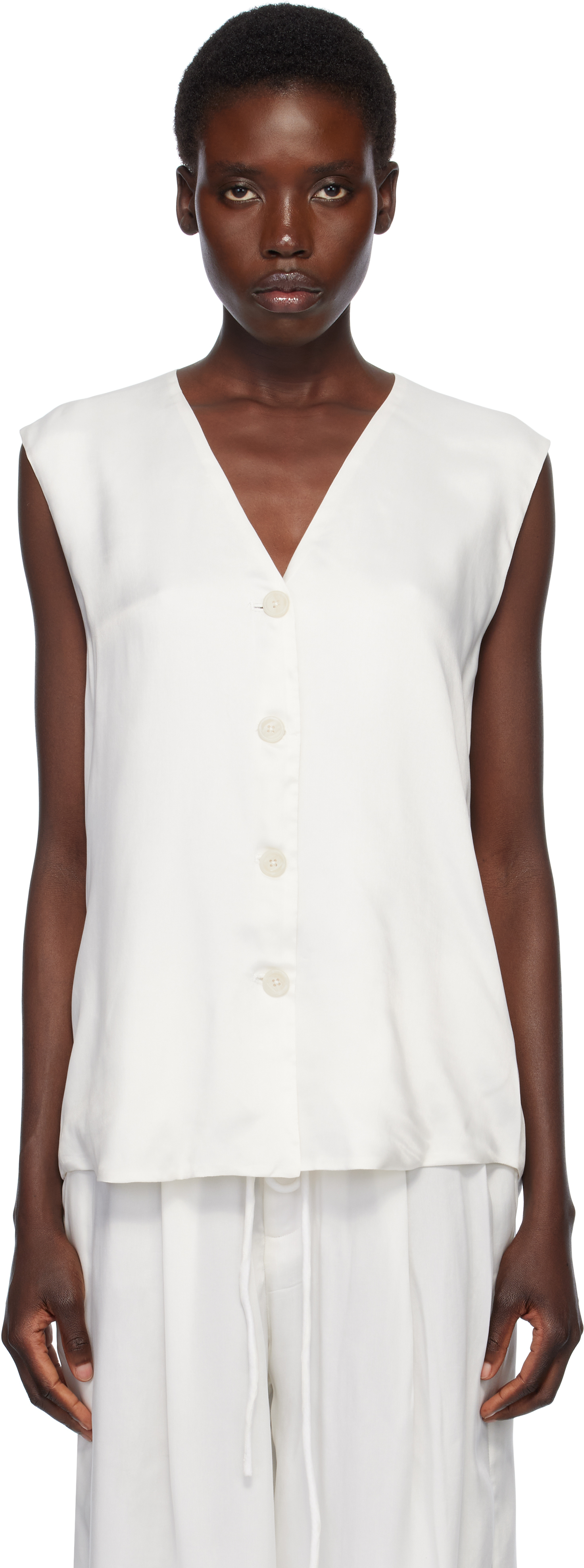 White Sanded Vest