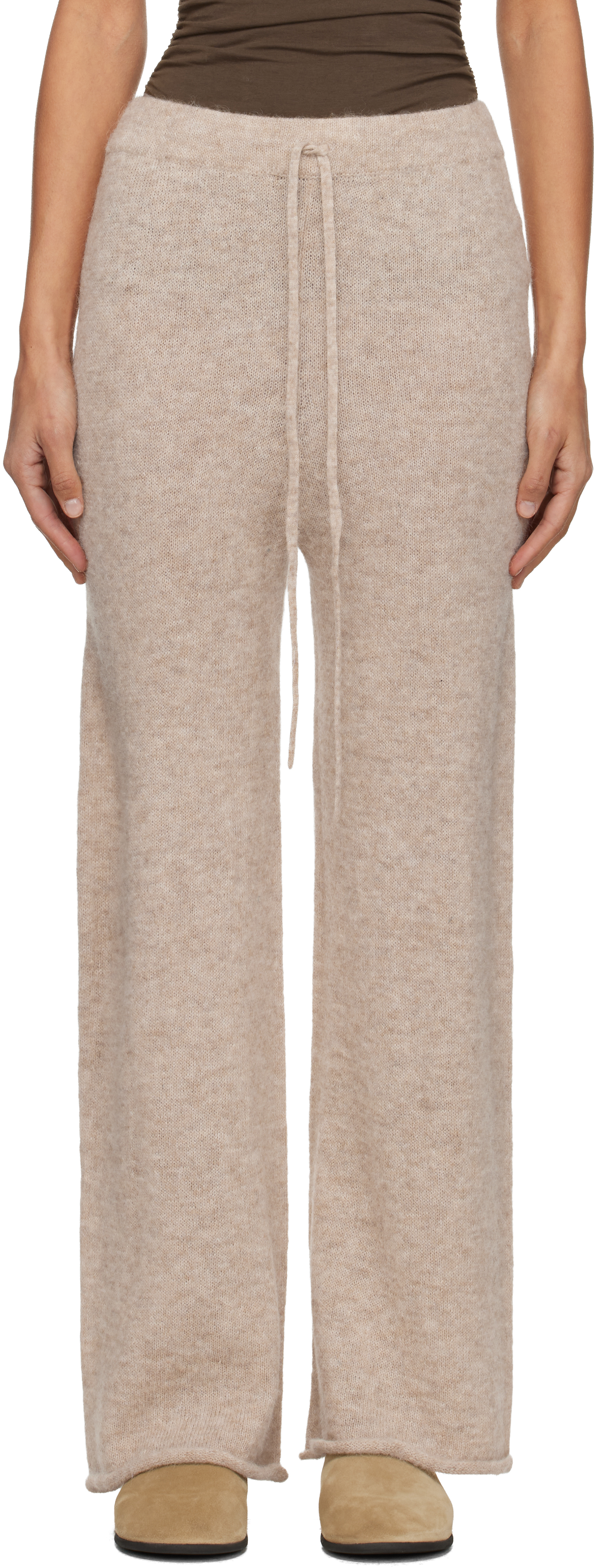 LAUREN MANOOGIAN ハンドニットパンツ ベージュ Beige Roll Lounge Pants by Lauren Manoogian on Sale