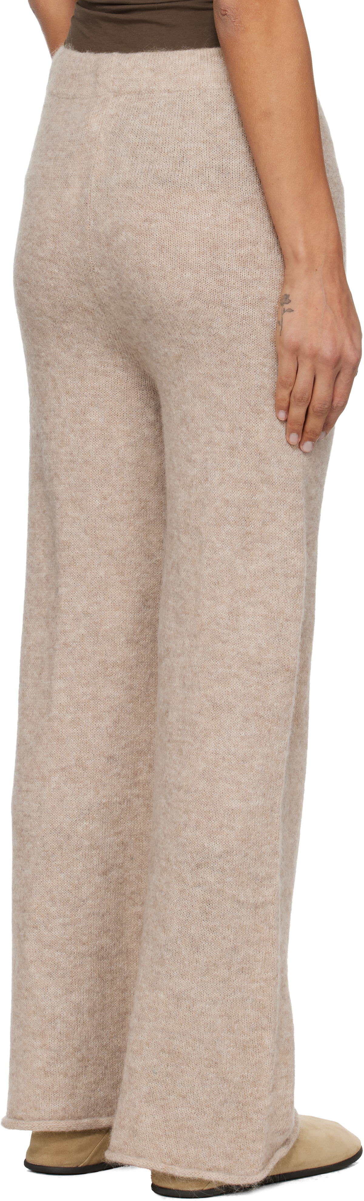 Lauren Manoogian Beige Roll Lounge Pants In Brown