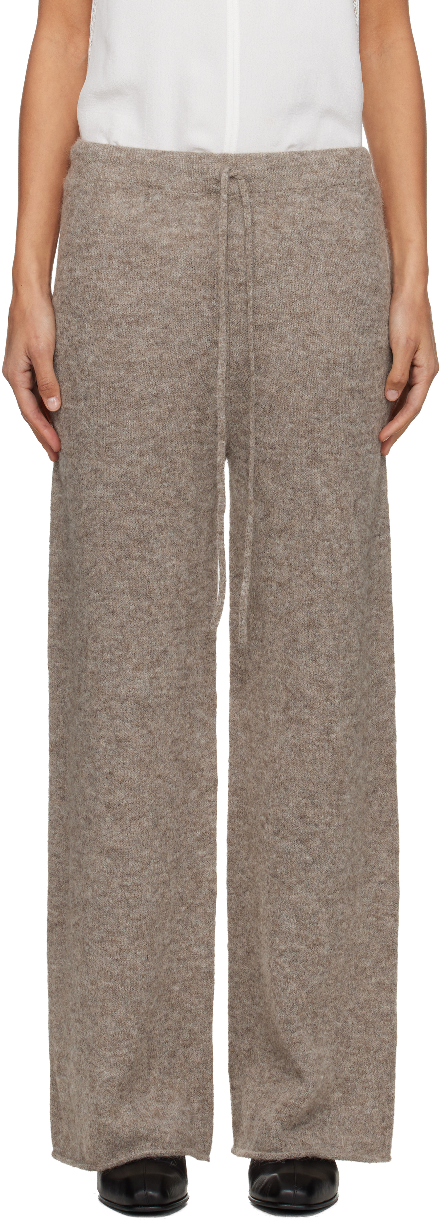 Lauren Manoogian Gray Roll Lounge Pants In Brown