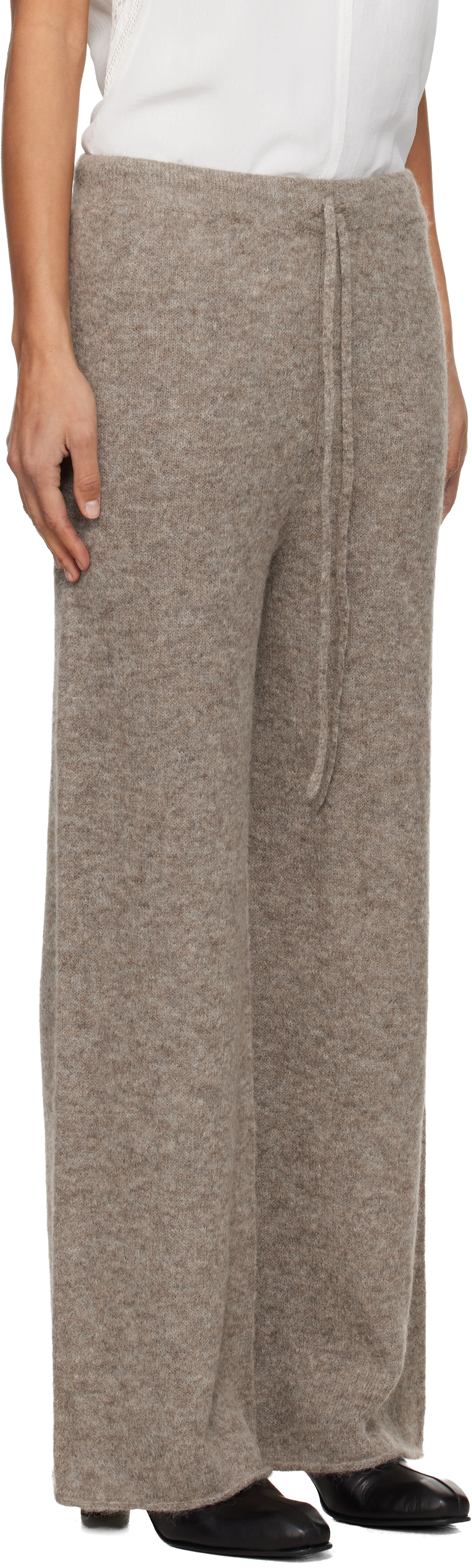 Lauren Manoogian Gray Roll Lounge Pants In Brown