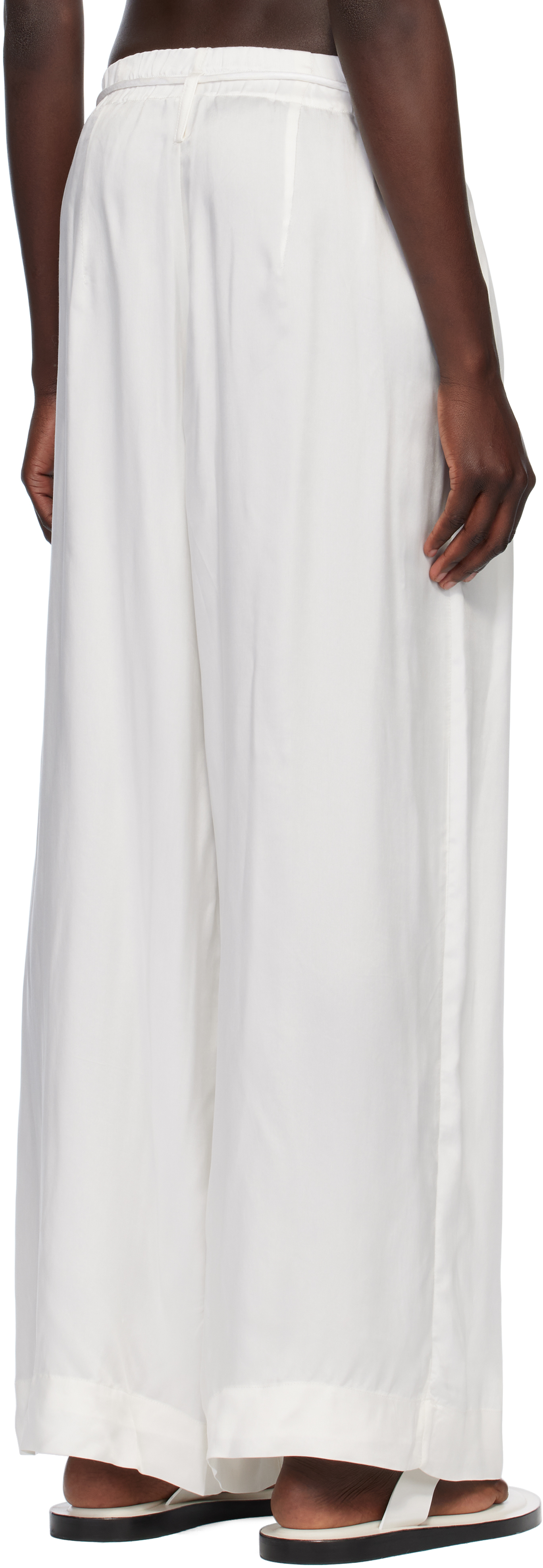 Shop Lauren Manoogian White Sanded Trousers