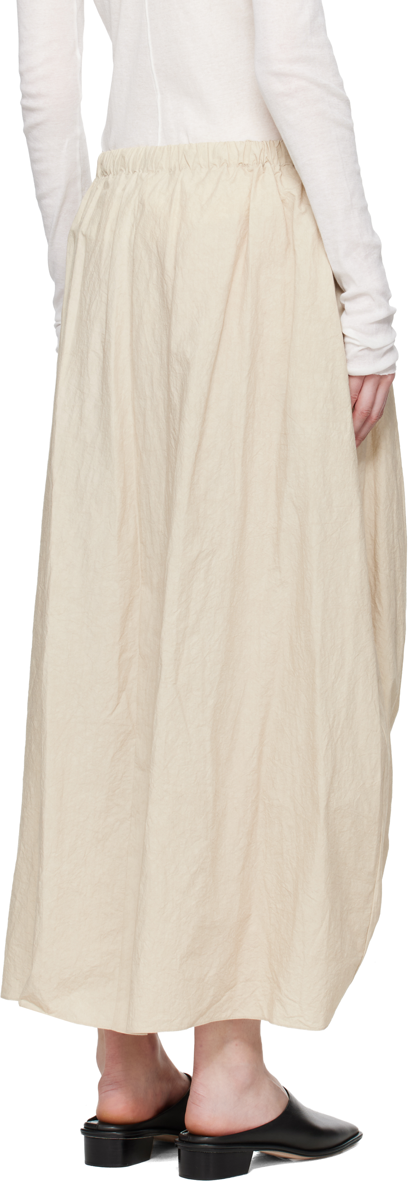 Lauren Manoogian Off-white Twist Midi Skirt In Neutral