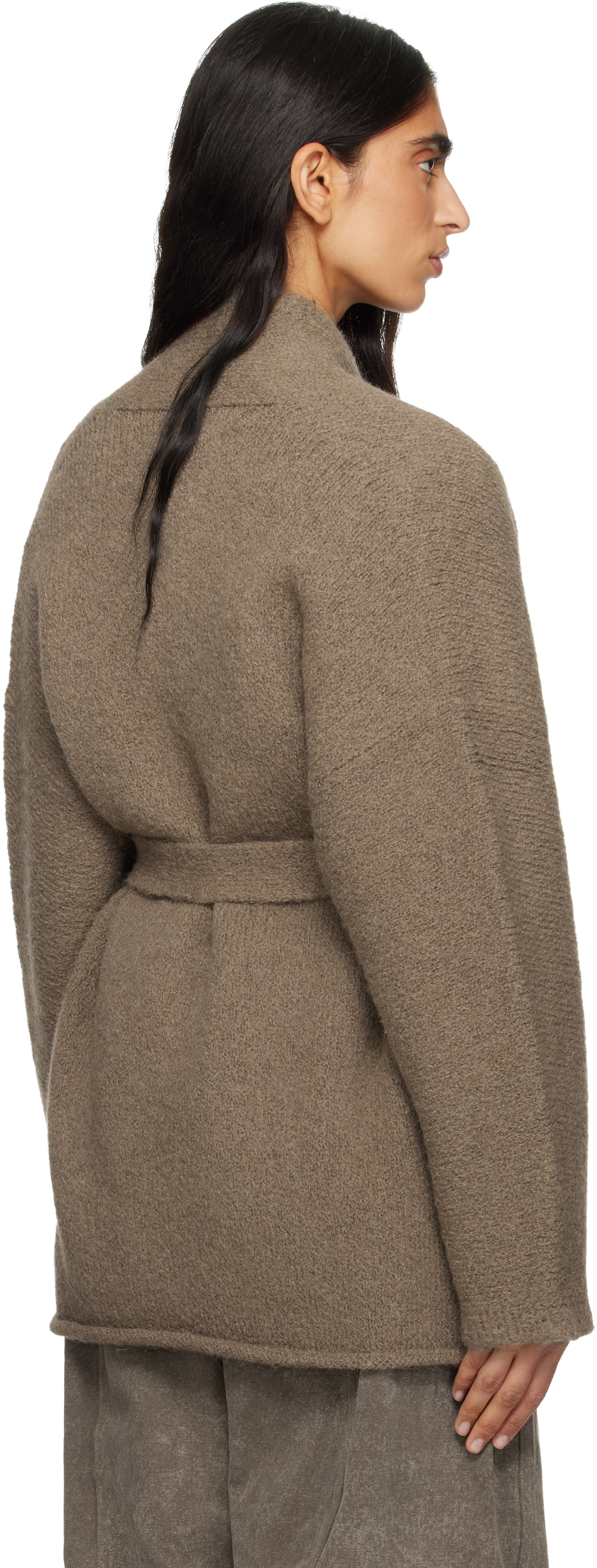 Lauren Manoogian Beige Coto Cardigan In Brown