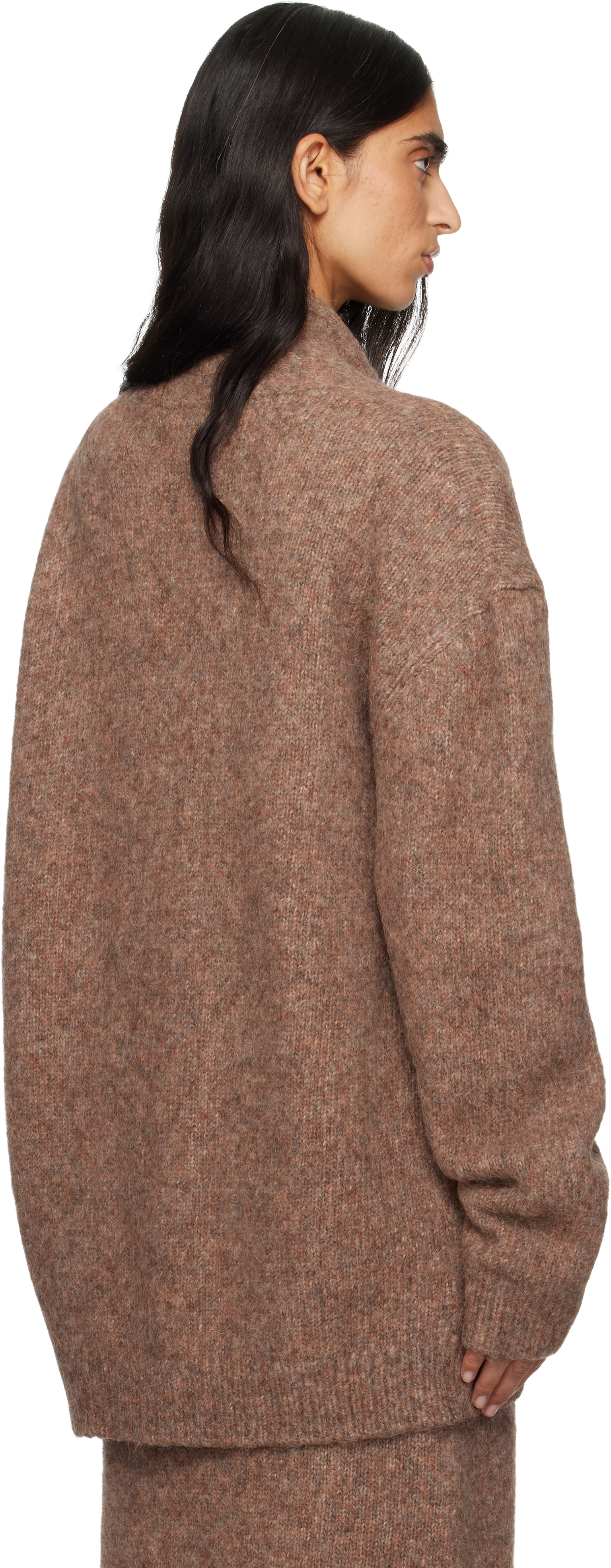 Lauren Manoogian Beige Loft Shawl Cardigan In Brown