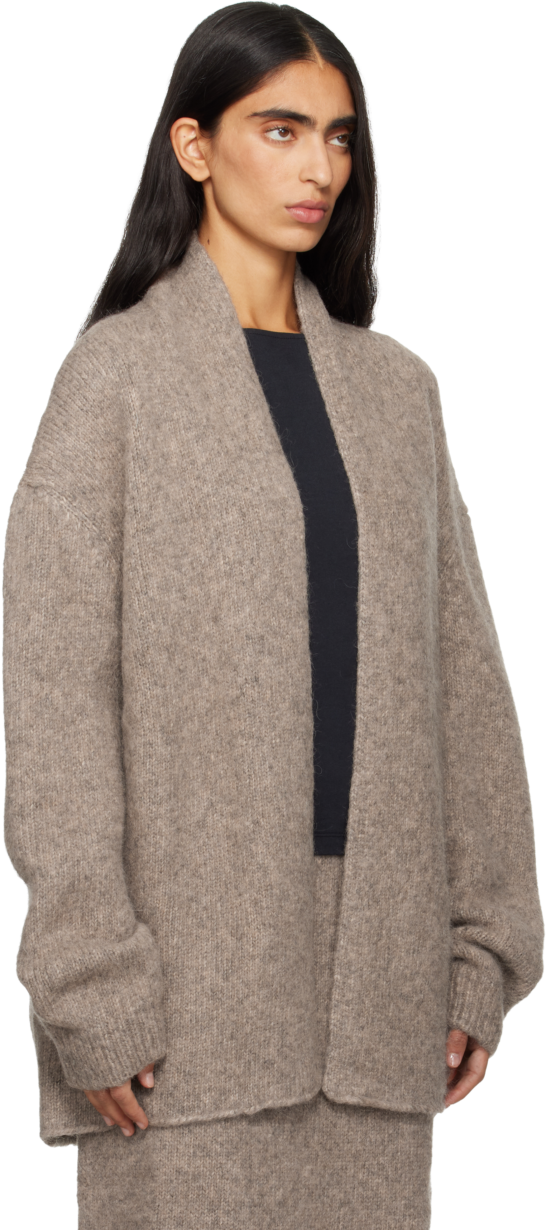 Lauren Manoogian Taupe Loft Shawl Cardigan In Multi