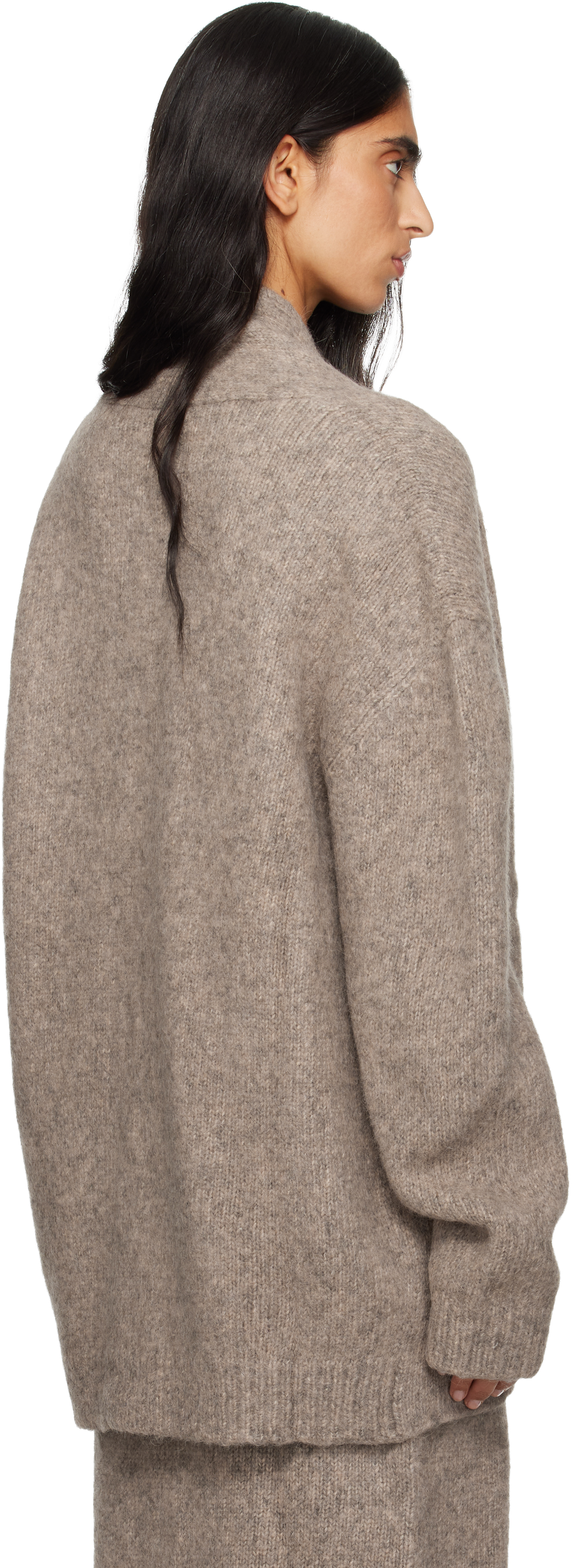 Lauren Manoogian Taupe Loft Shawl Cardigan In Multi