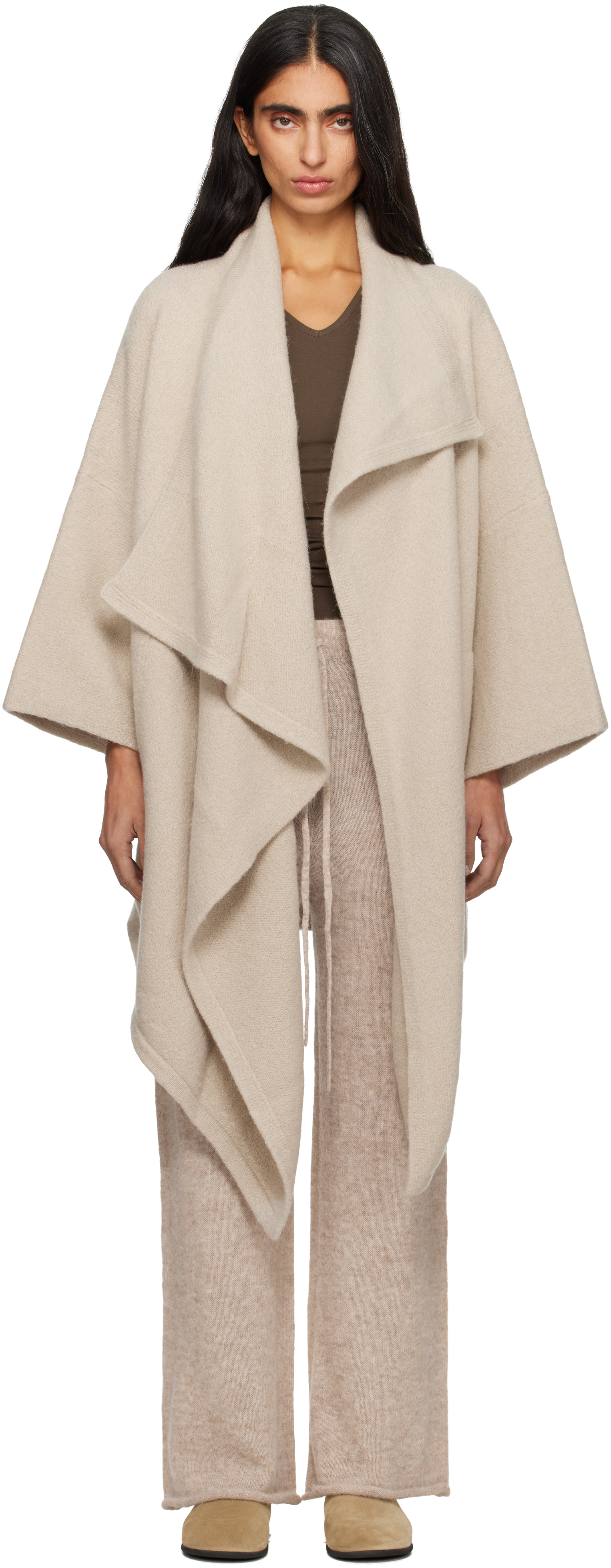Lauren Manoogian Off-white Drape Mantle Cardigan In Neutral