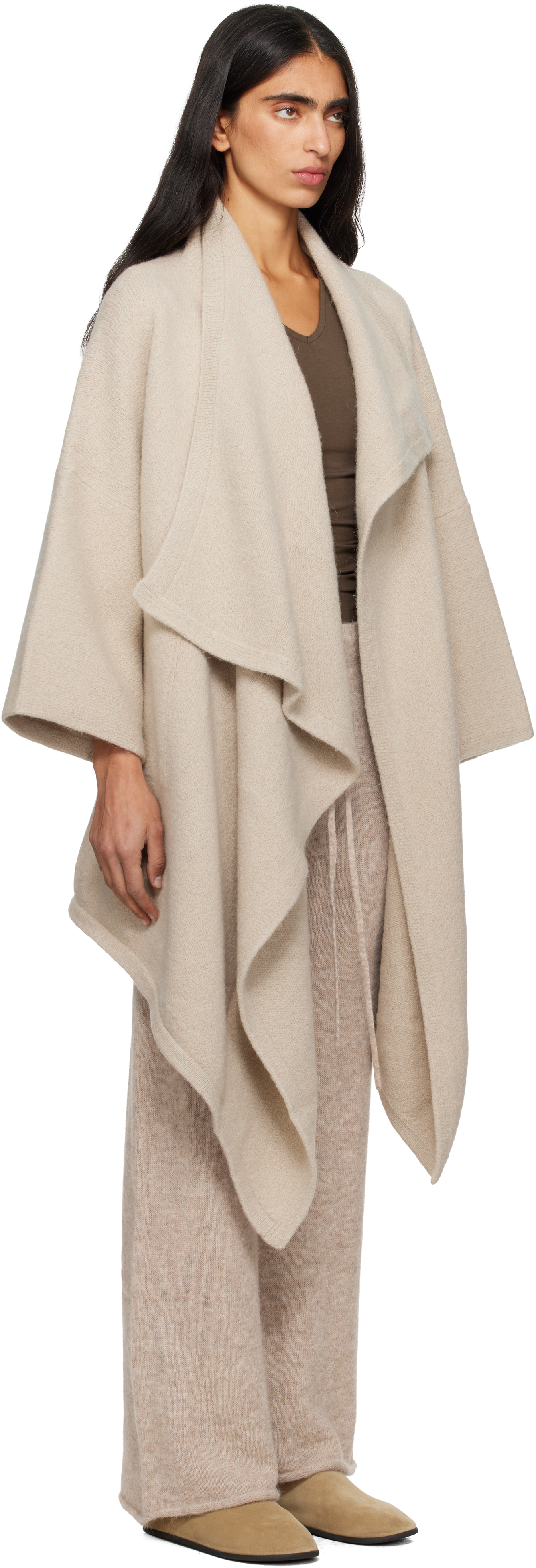 Lauren Manoogian Off-white Drape Mantle Cardigan In Neutral