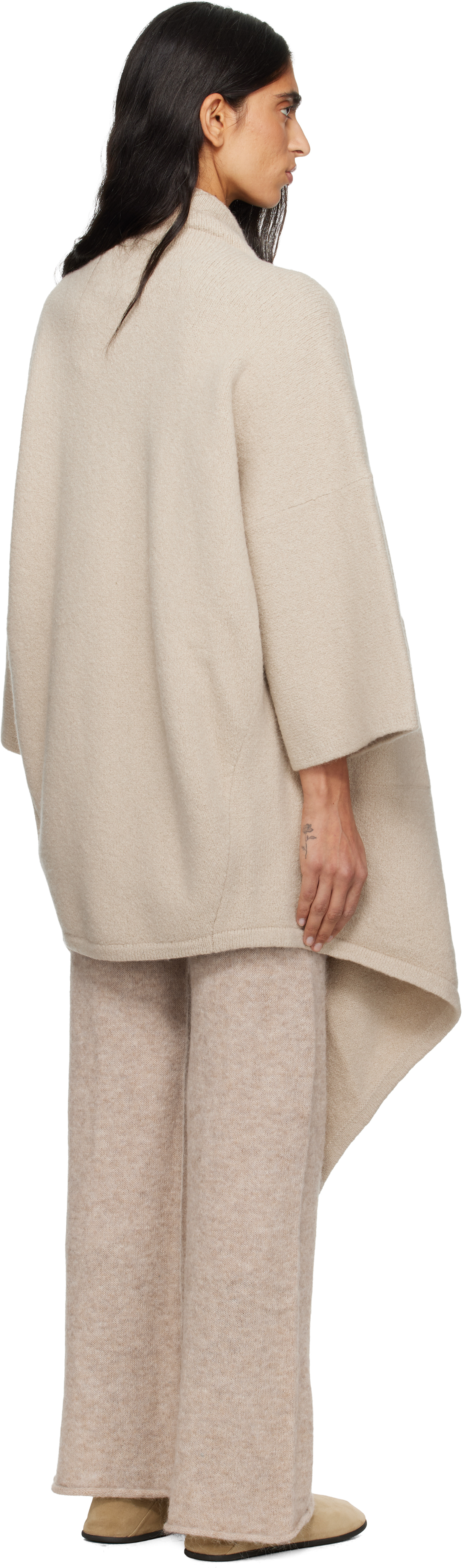 Lauren Manoogian Off-white Drape Mantle Cardigan In Neutral