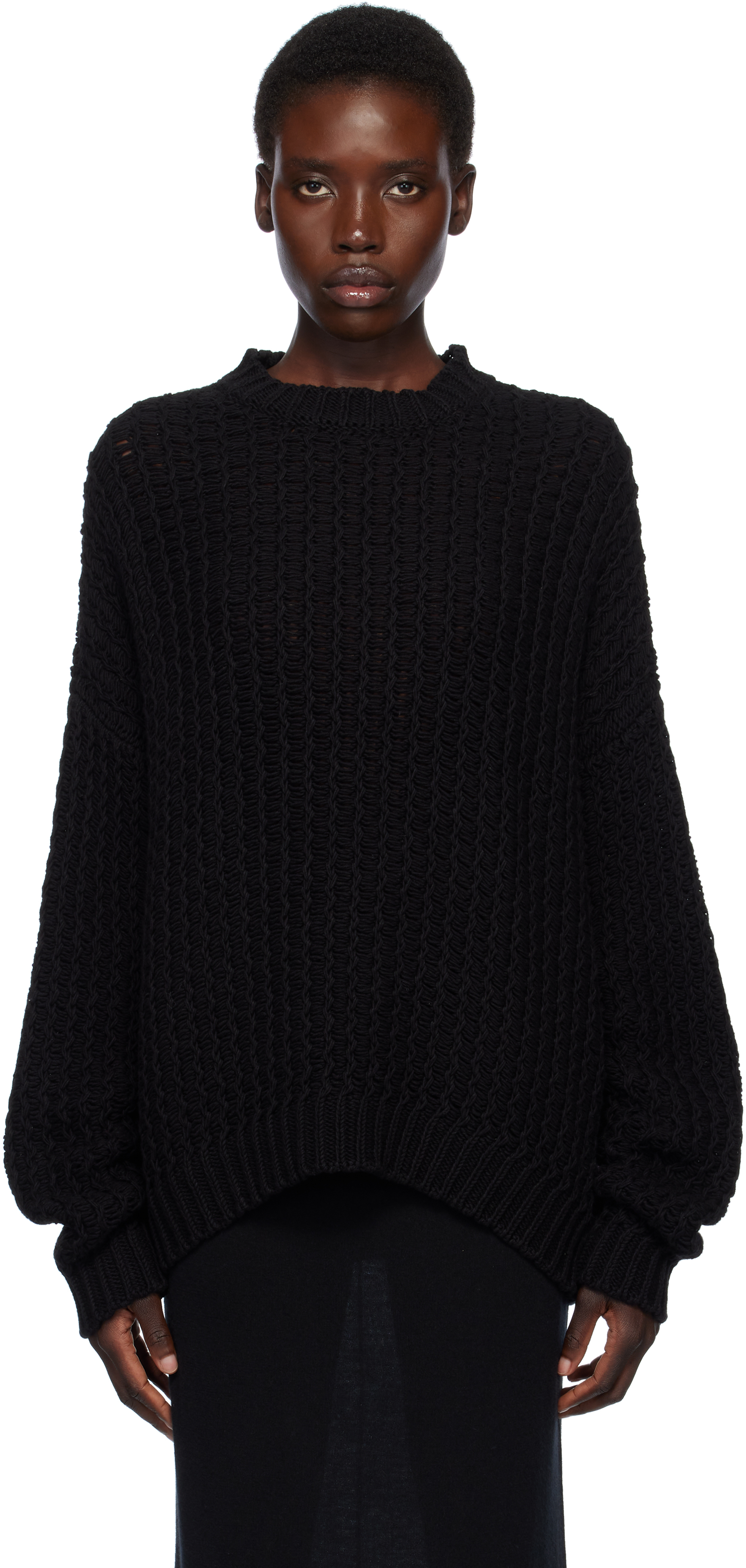 Black Rack Crewneck Sweater