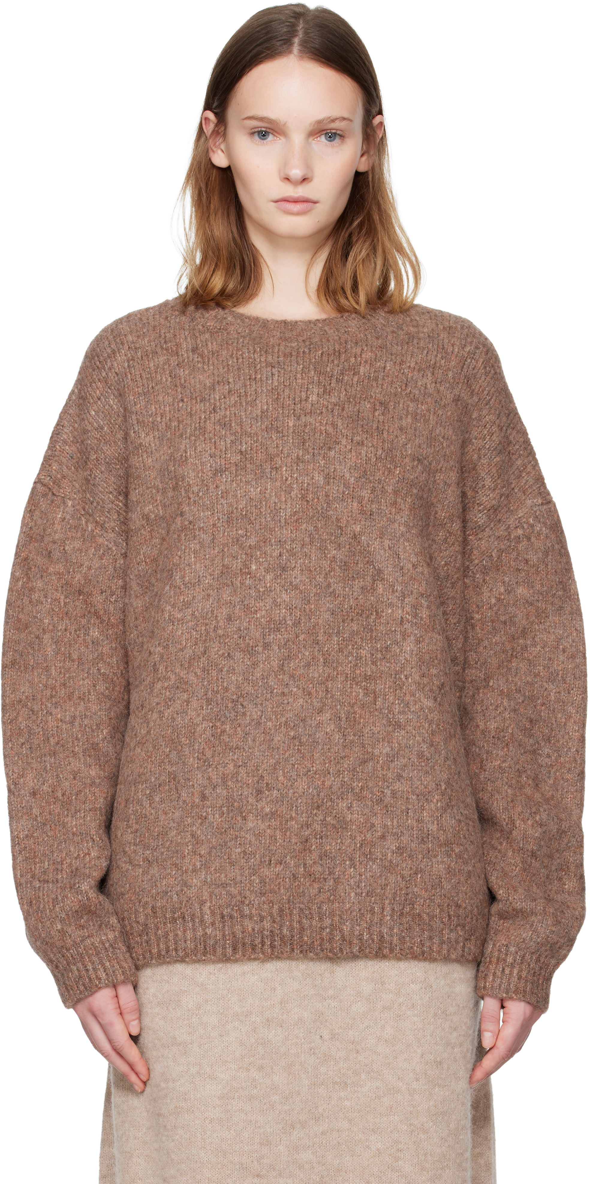Lauren Manoogian Beige Loft Sweater In Brown