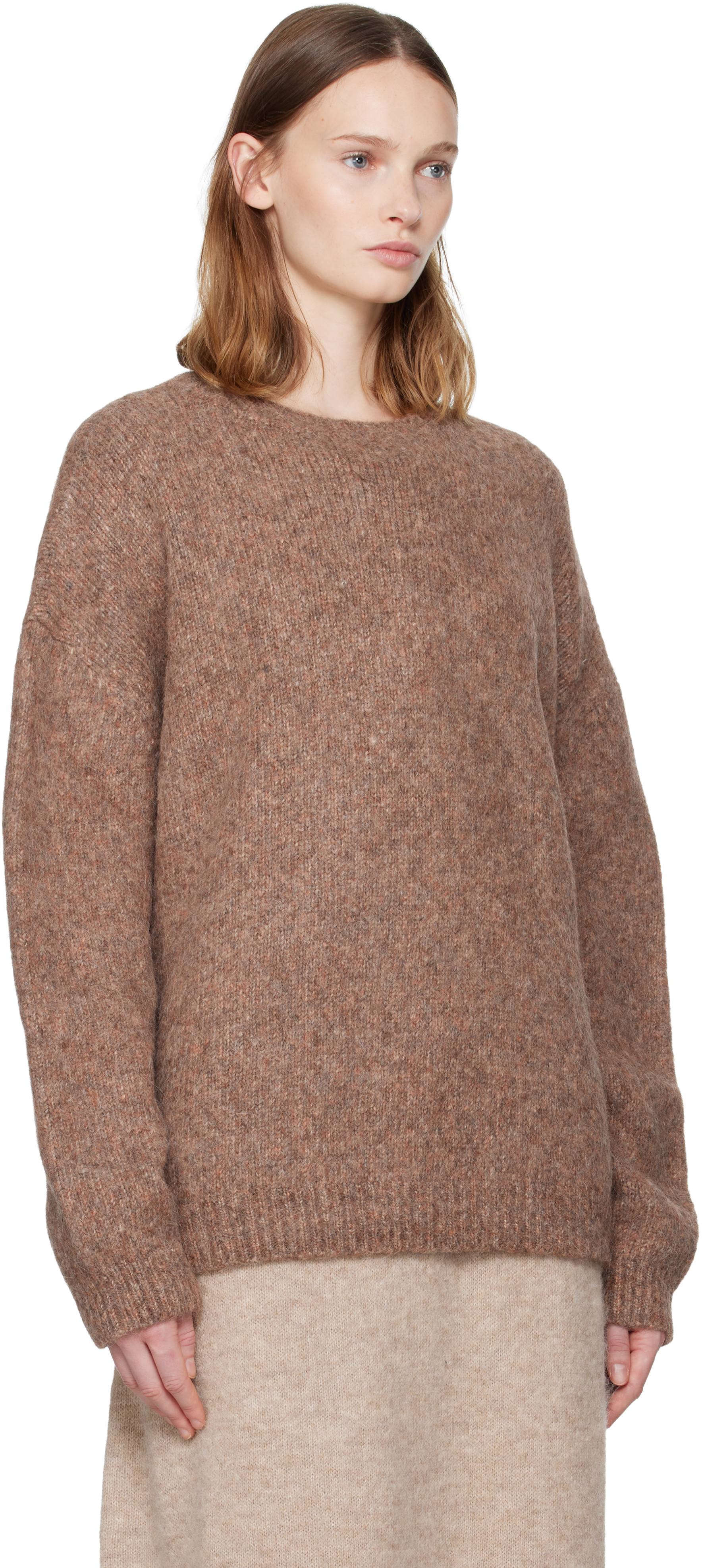 Lauren Manoogian Beige Loft Sweater In Brown