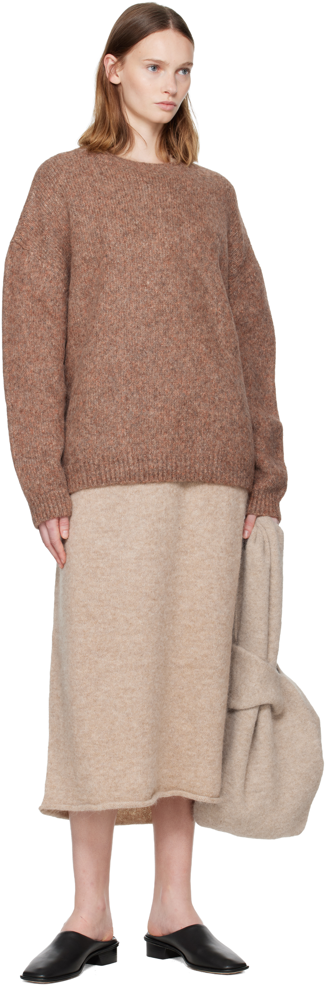 Lauren Manoogian Beige Loft Sweater In Brown