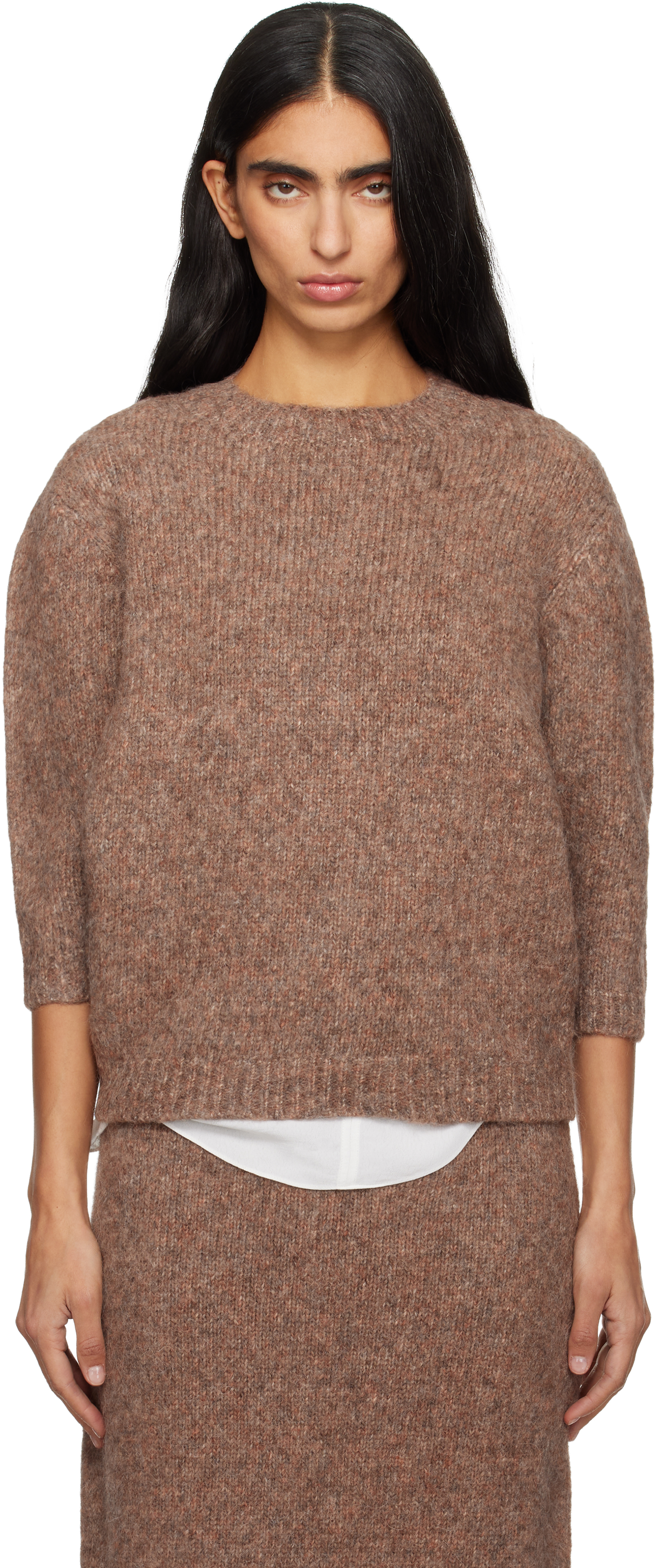 Lauren Manoogian Beige Loft Baby Crewneck Sweater In Brown
