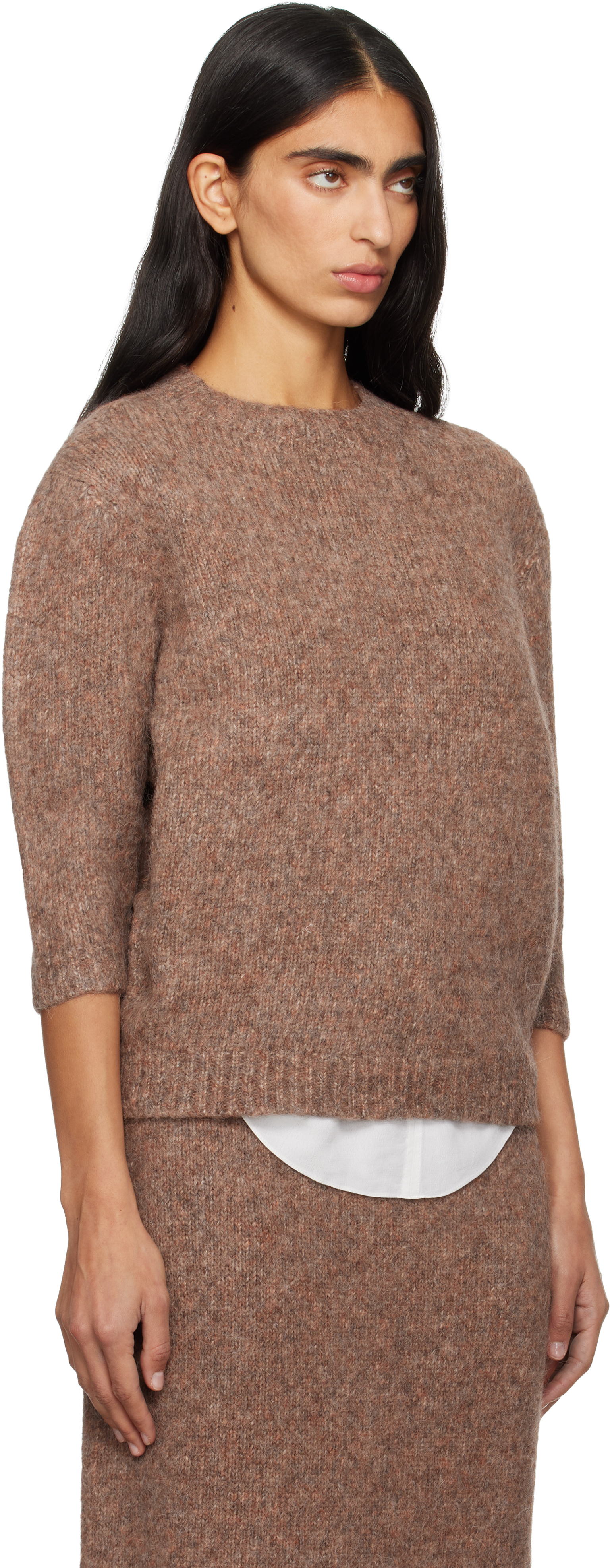 Lauren Manoogian Beige Loft Baby Crewneck Sweater In Brown