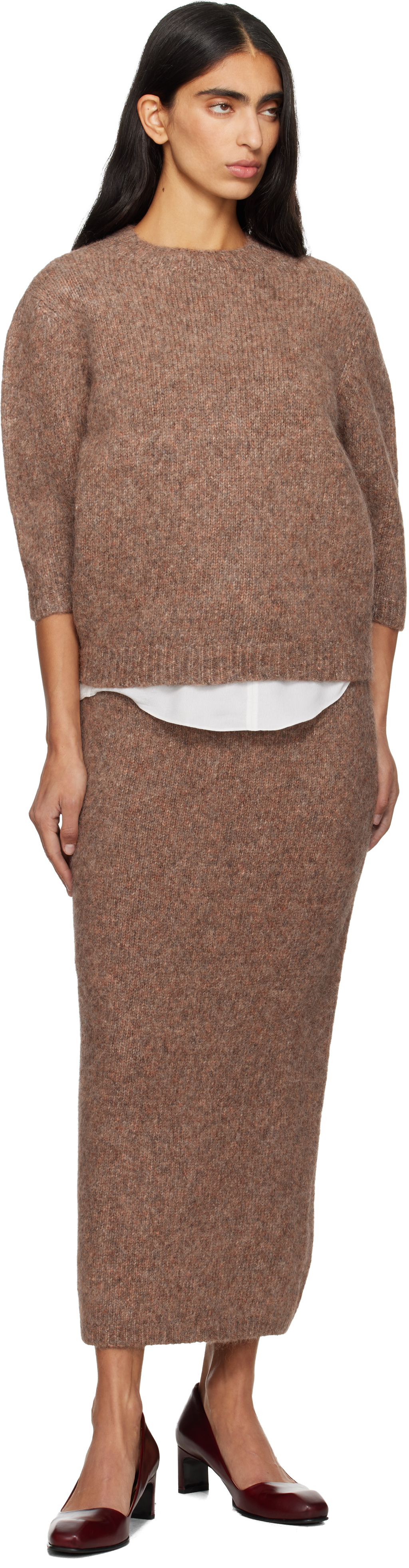 Lauren Manoogian Beige Loft Baby Crewneck Sweater In Brown