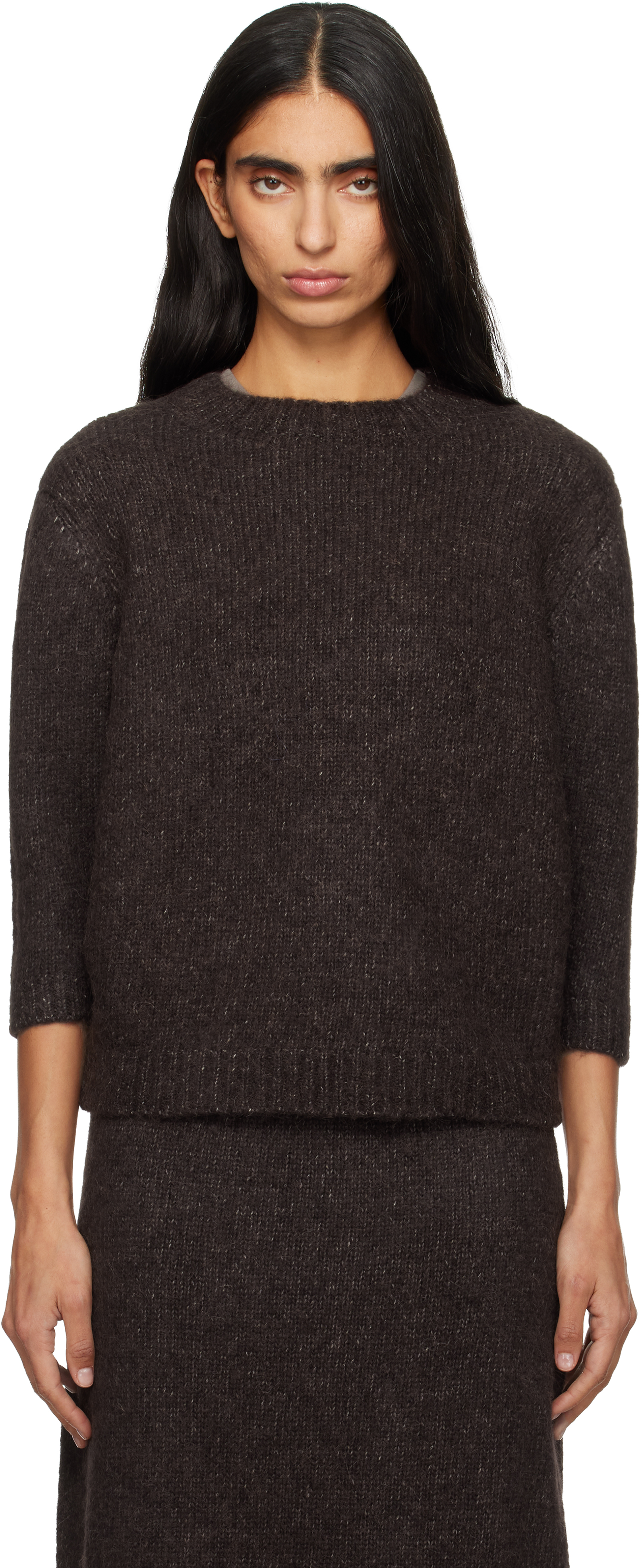 Lauren Manoogian Brown Loft Baby Crewneck Sweater In Brown