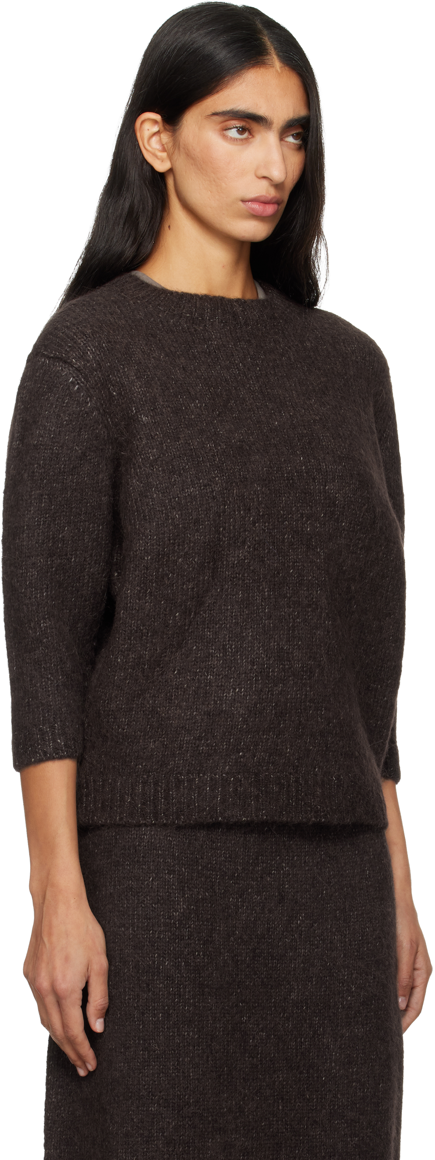 Lauren Manoogian Brown Loft Baby Crewneck Sweater In Brown