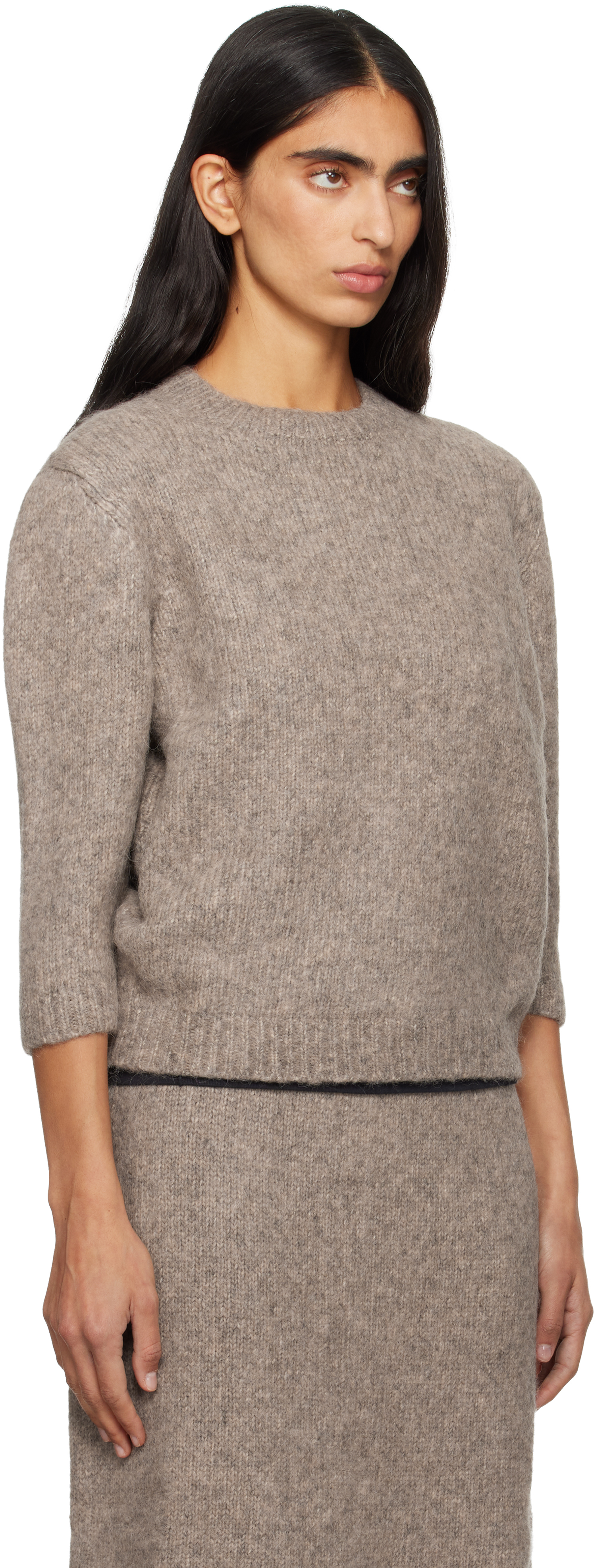 Lauren Manoogian Taupe Loft Baby Crewneck Sweater In Neutral