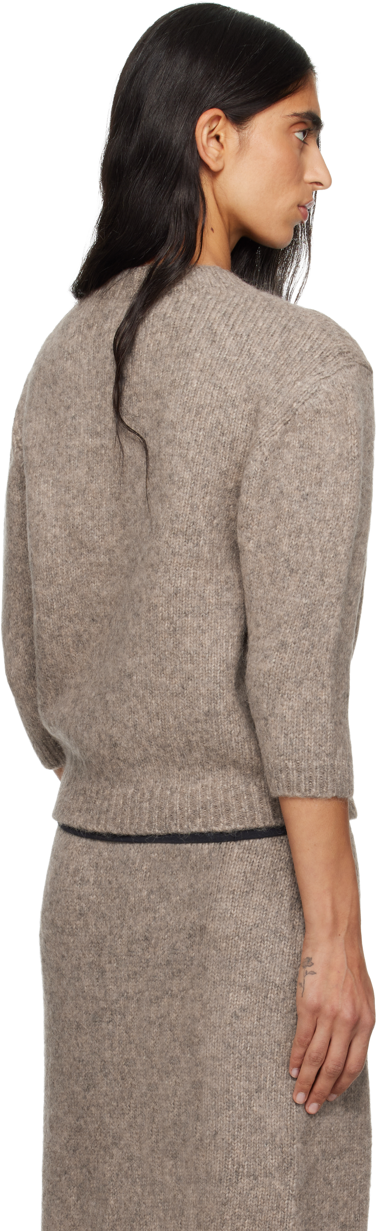 Lauren Manoogian Taupe Loft Baby Crewneck Sweater In Neutral
