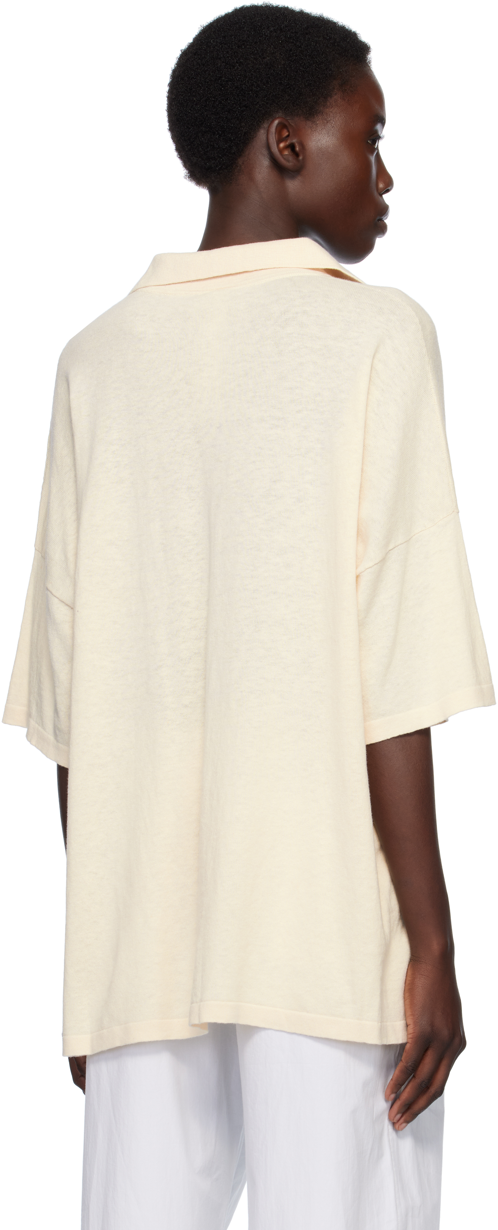 Lauren Manoogian Beige Oversize Polo