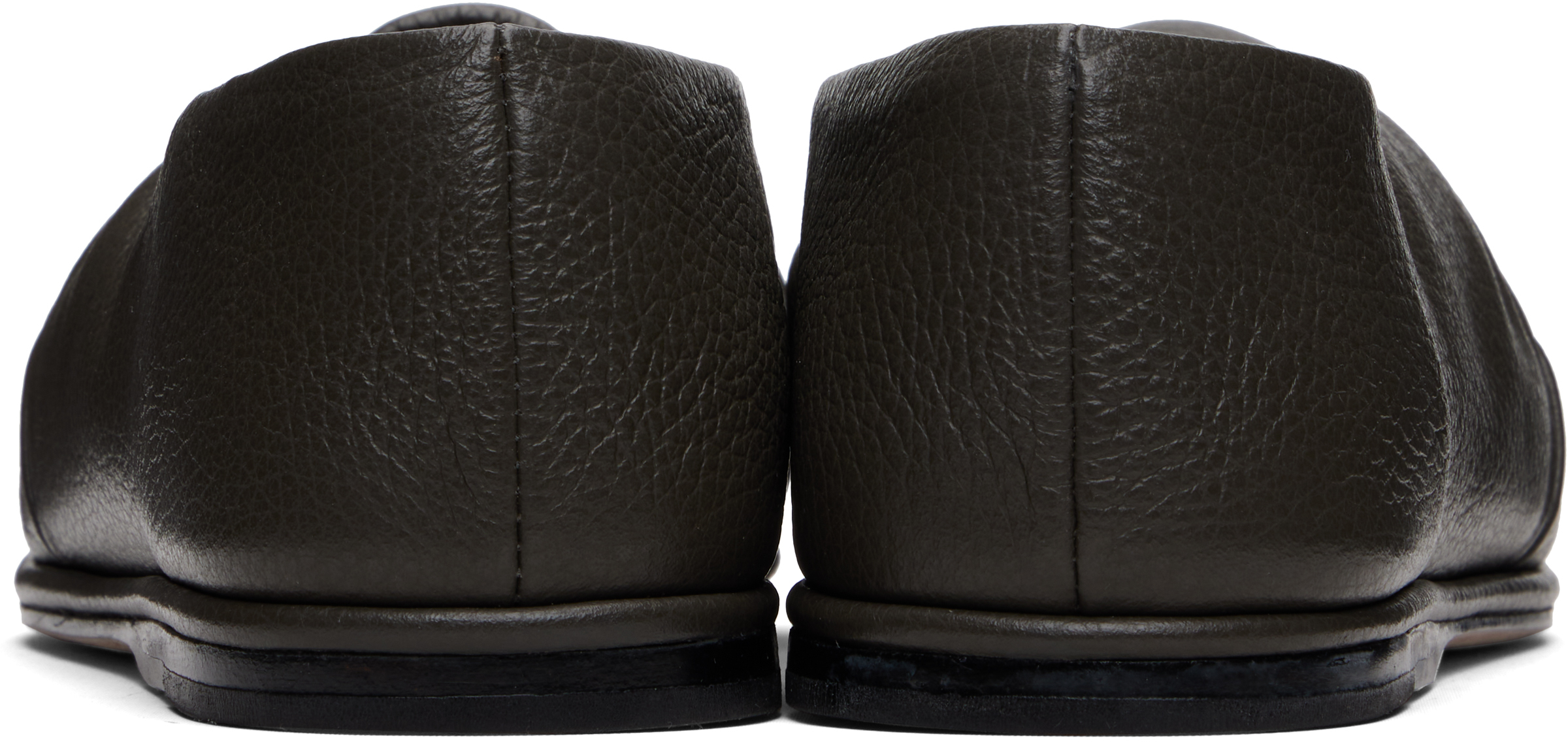 Lauren Manoogian Gray Twist Ballerina Flats In Black