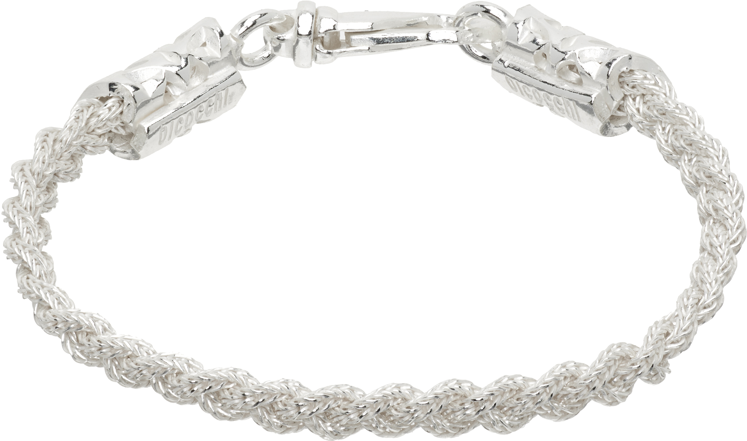 Emanuele Bicocchi 3-wire Ice Braid Bracelet In Gray
