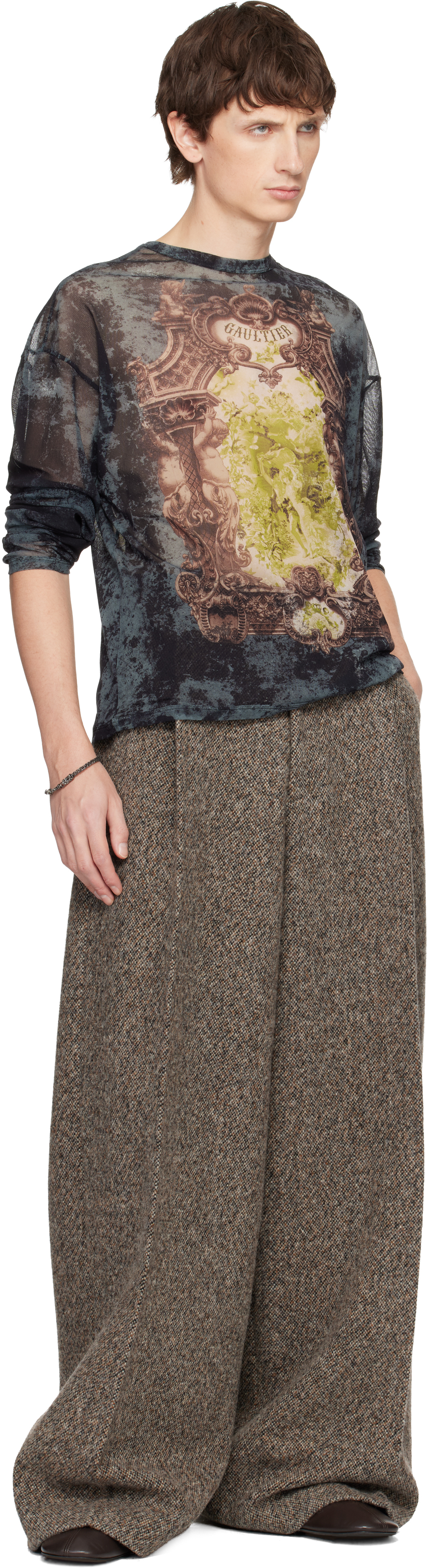 Emanuele Bicocchi Tiny Braided Bracelet In Gray