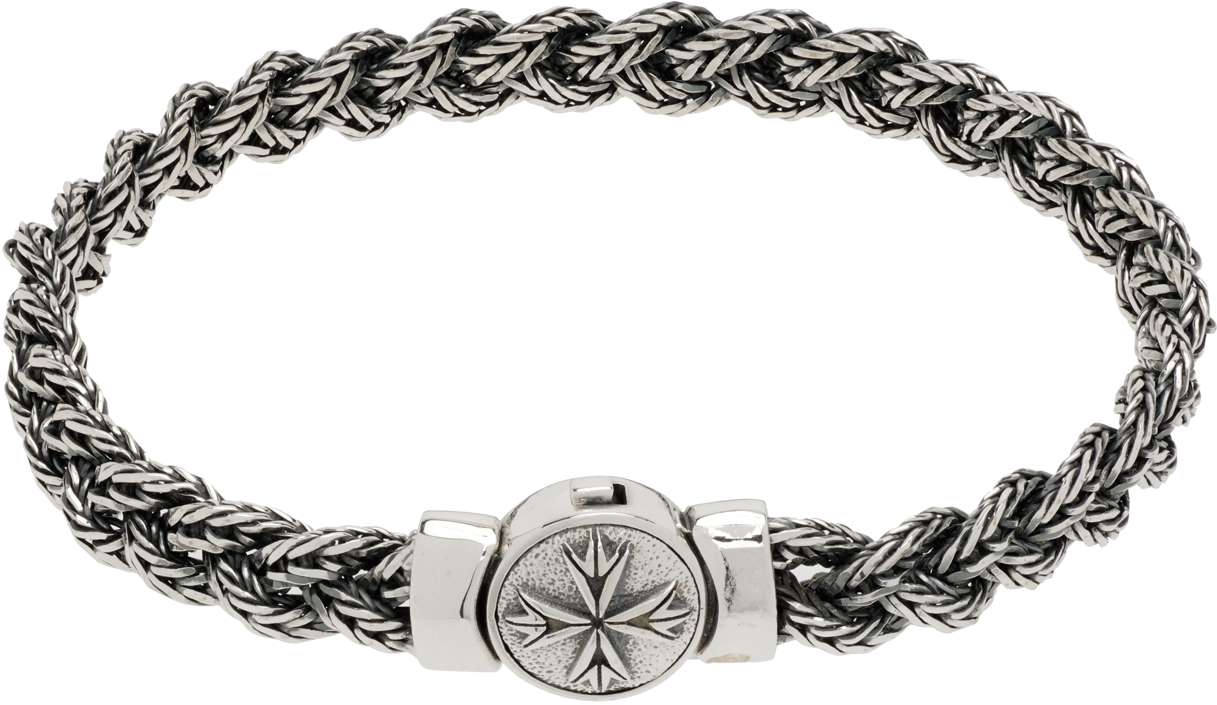 Emanuele Bicocchi Small Flat Braid Bracelet In Multi