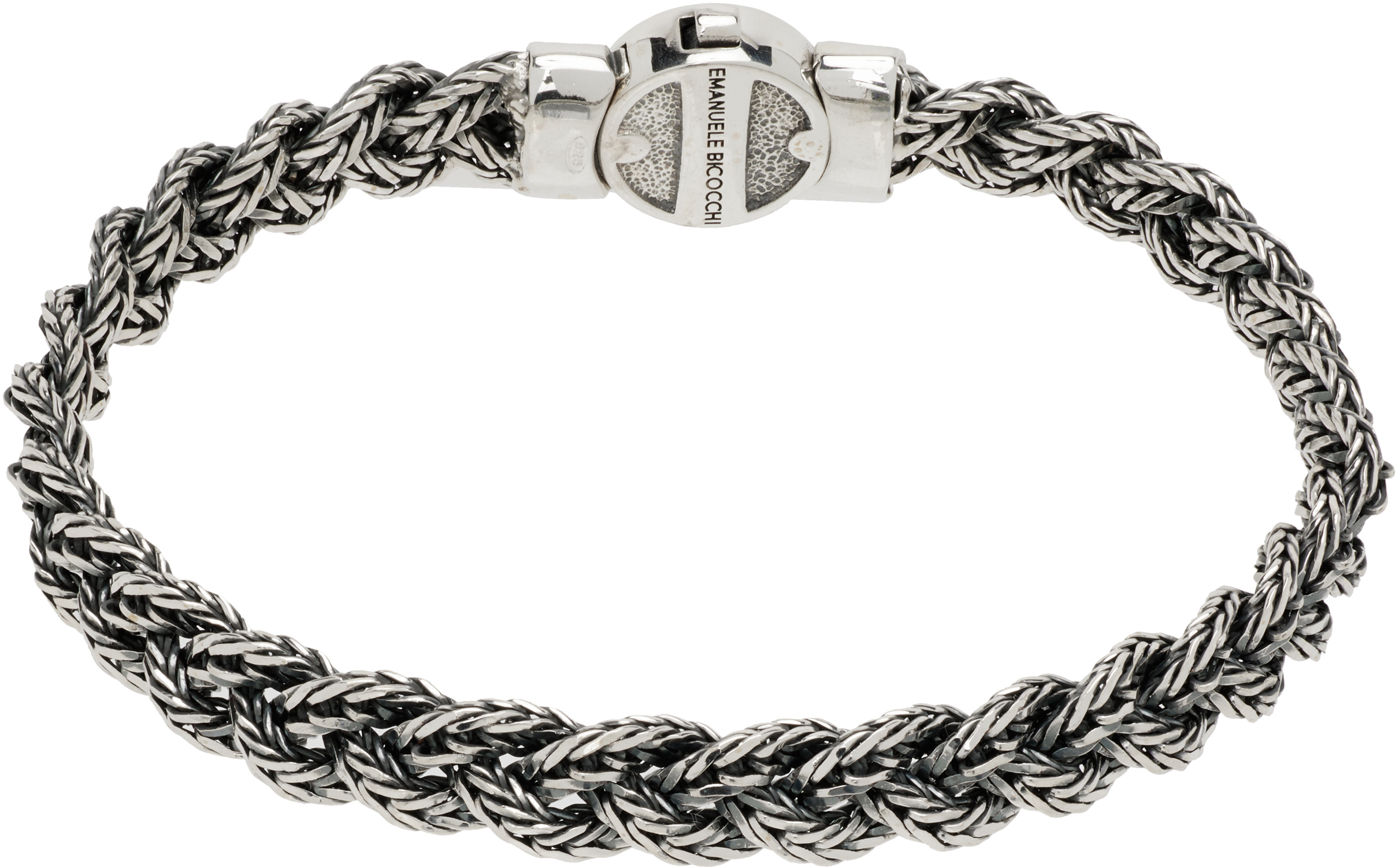 Emanuele Bicocchi Small Flat Braid Bracelet In Multi