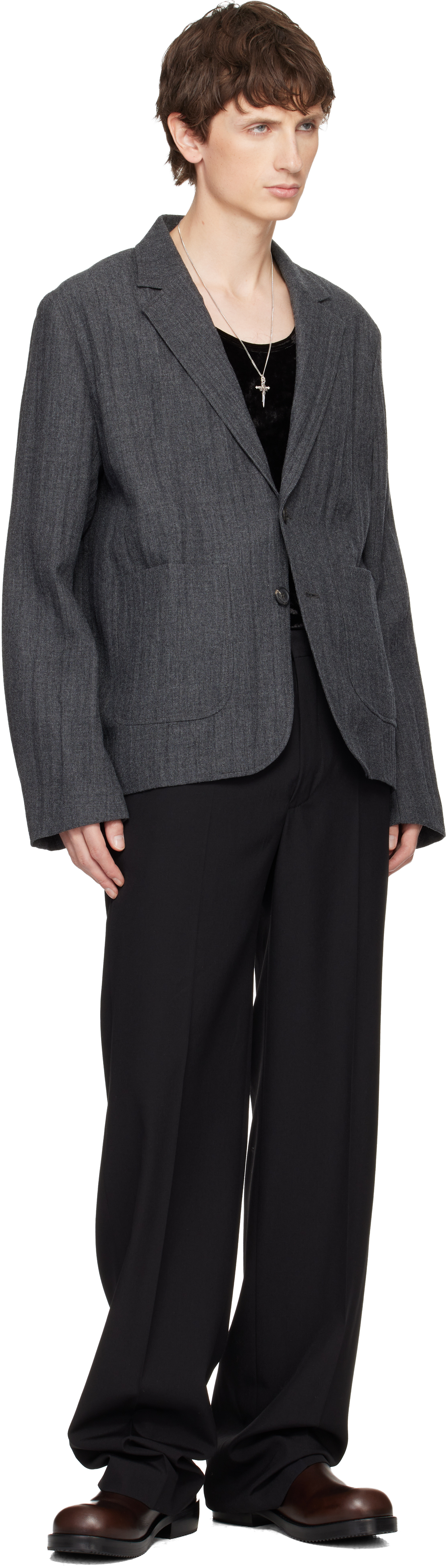 Emanuele Bicocchi Dagger & Cross Necklace In Silver