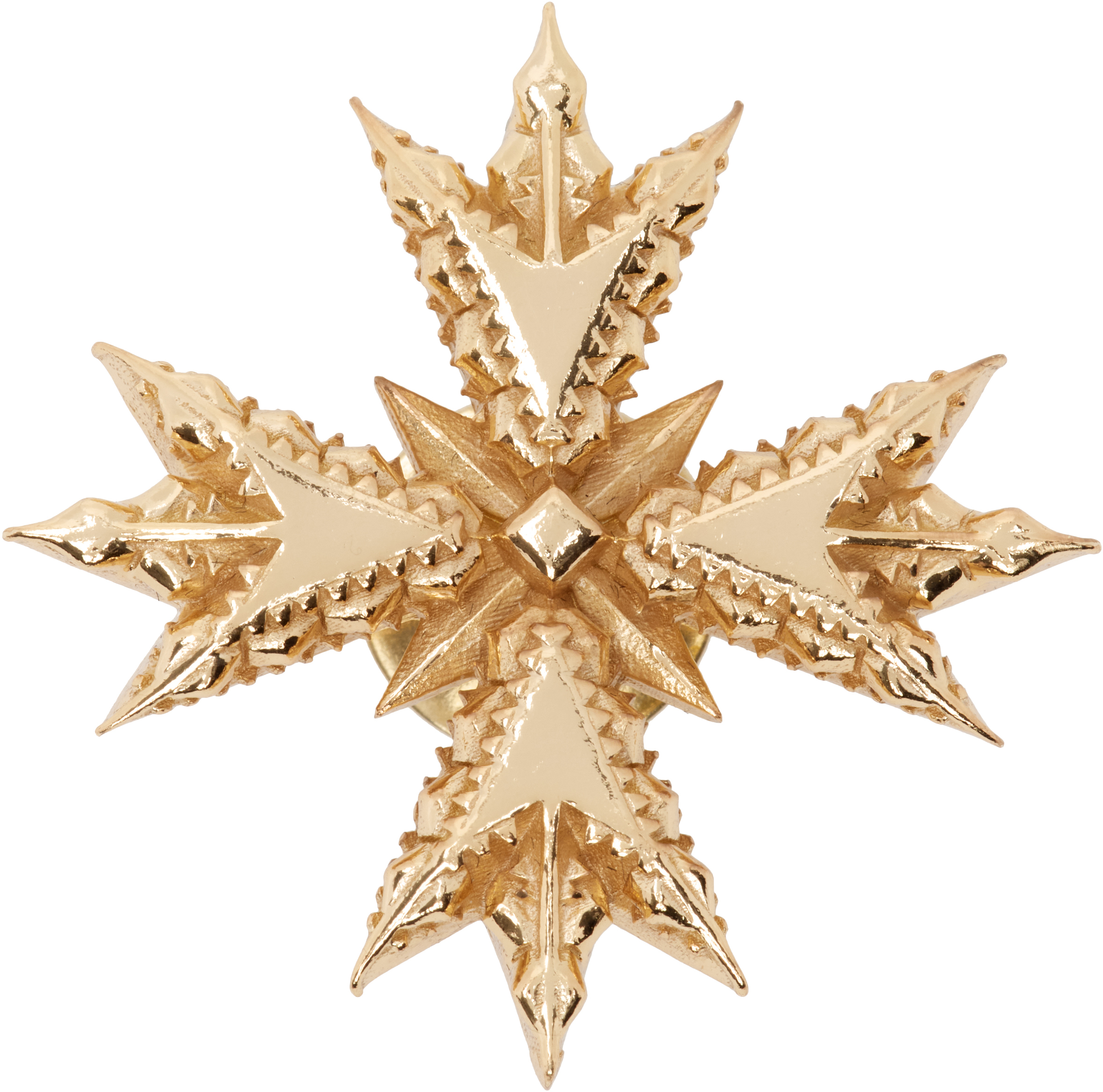 Emanuele Bicocchi Eb Crest Brooch In Gold