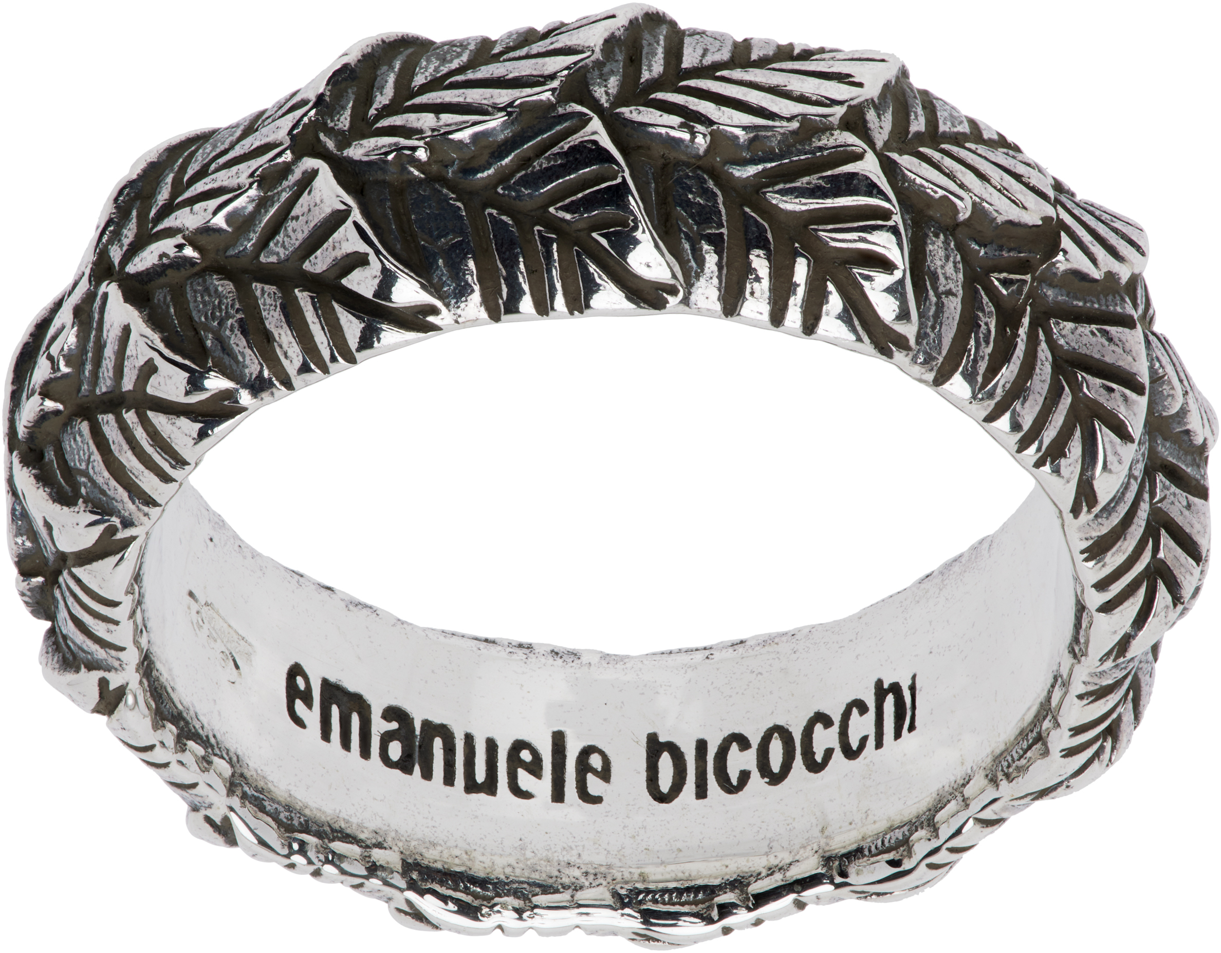 Emanuele Bicocchi Leaf Ring In Silver