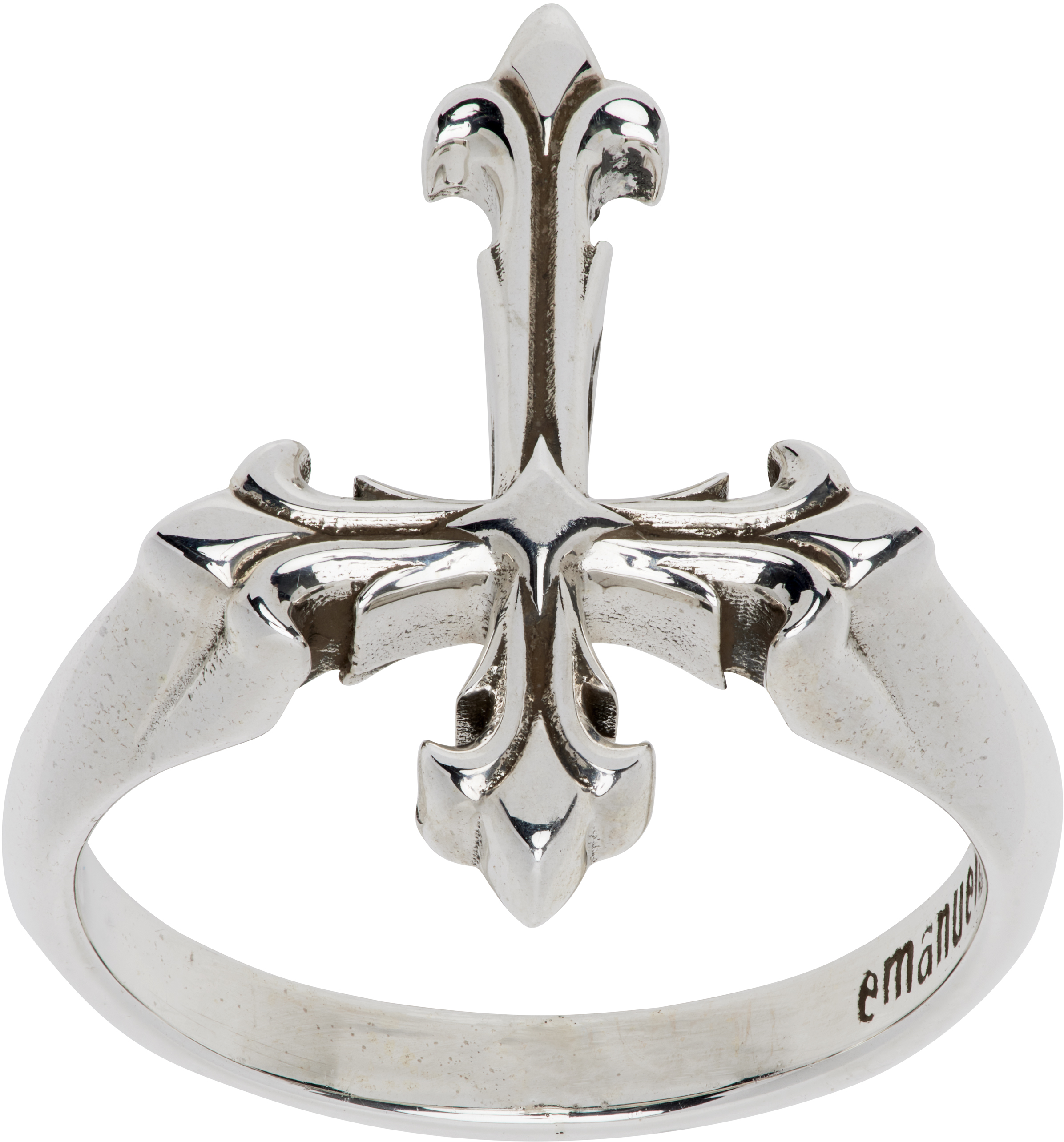 Emanuele Bicocchi Fleury Cross Ring In Metallic