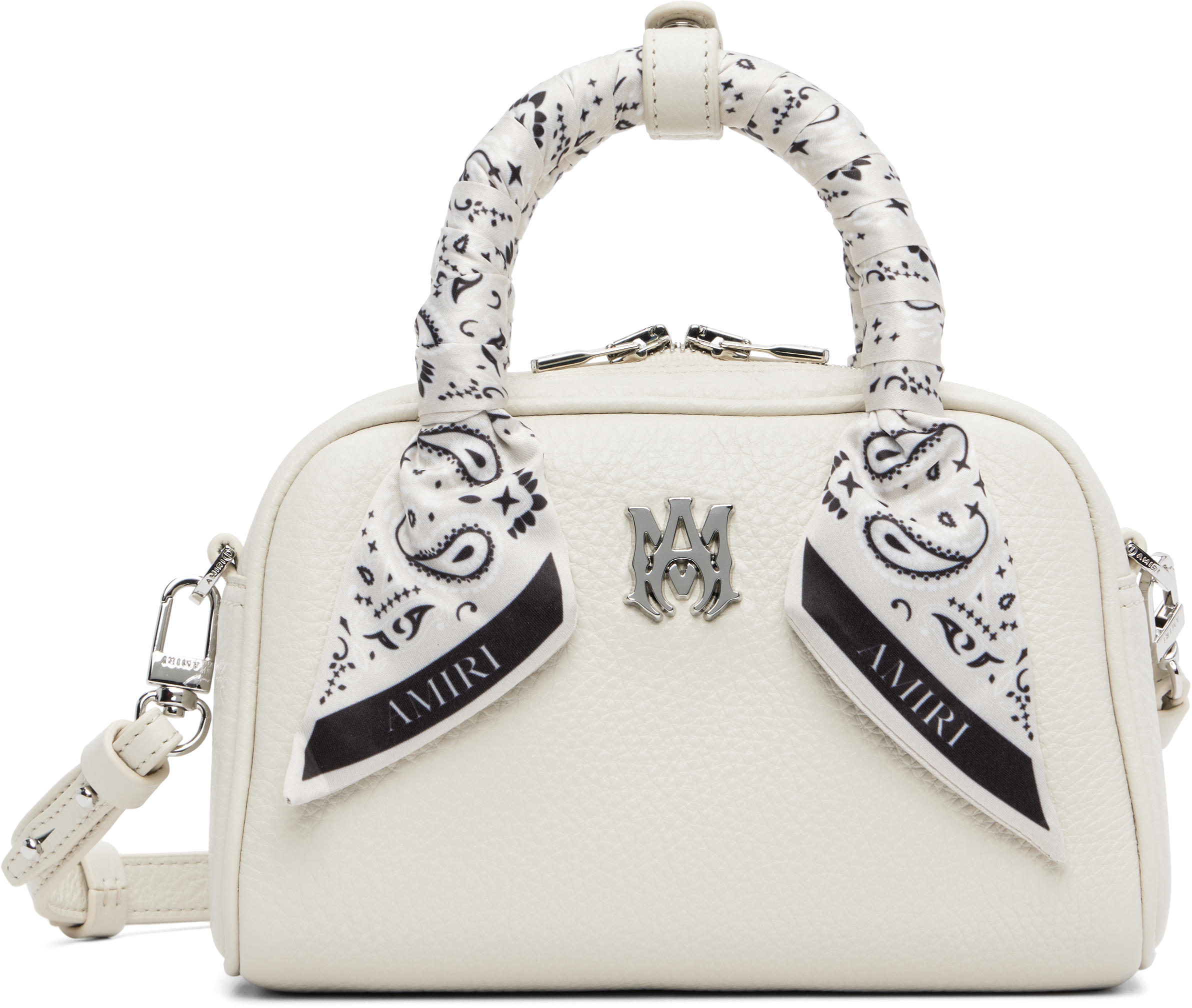 AMIRI: オフホワイト マイクロ Bowling バッグ | SSENSE 日本