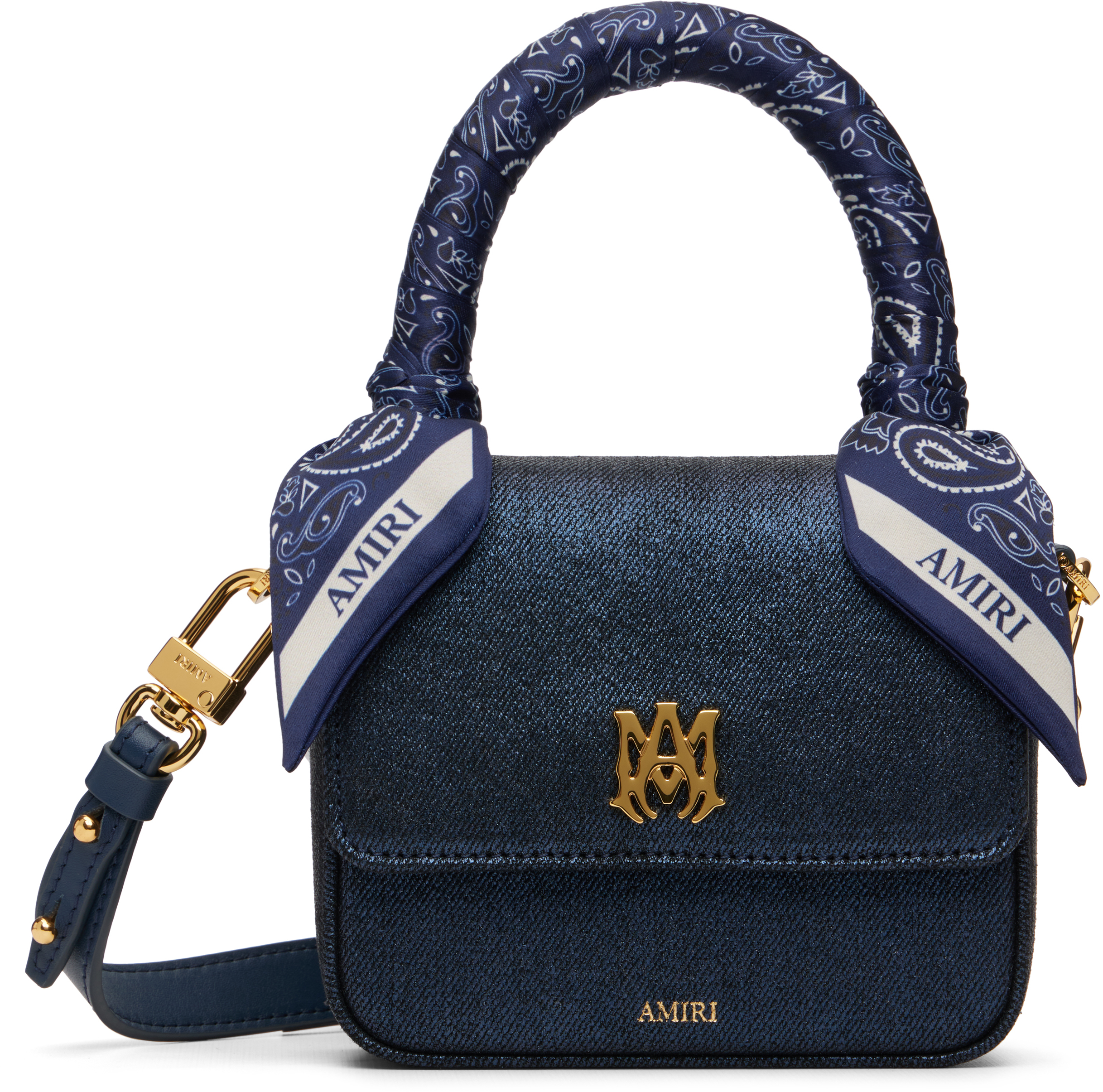 Amiri Navy 'ma' Denim Micro Bag