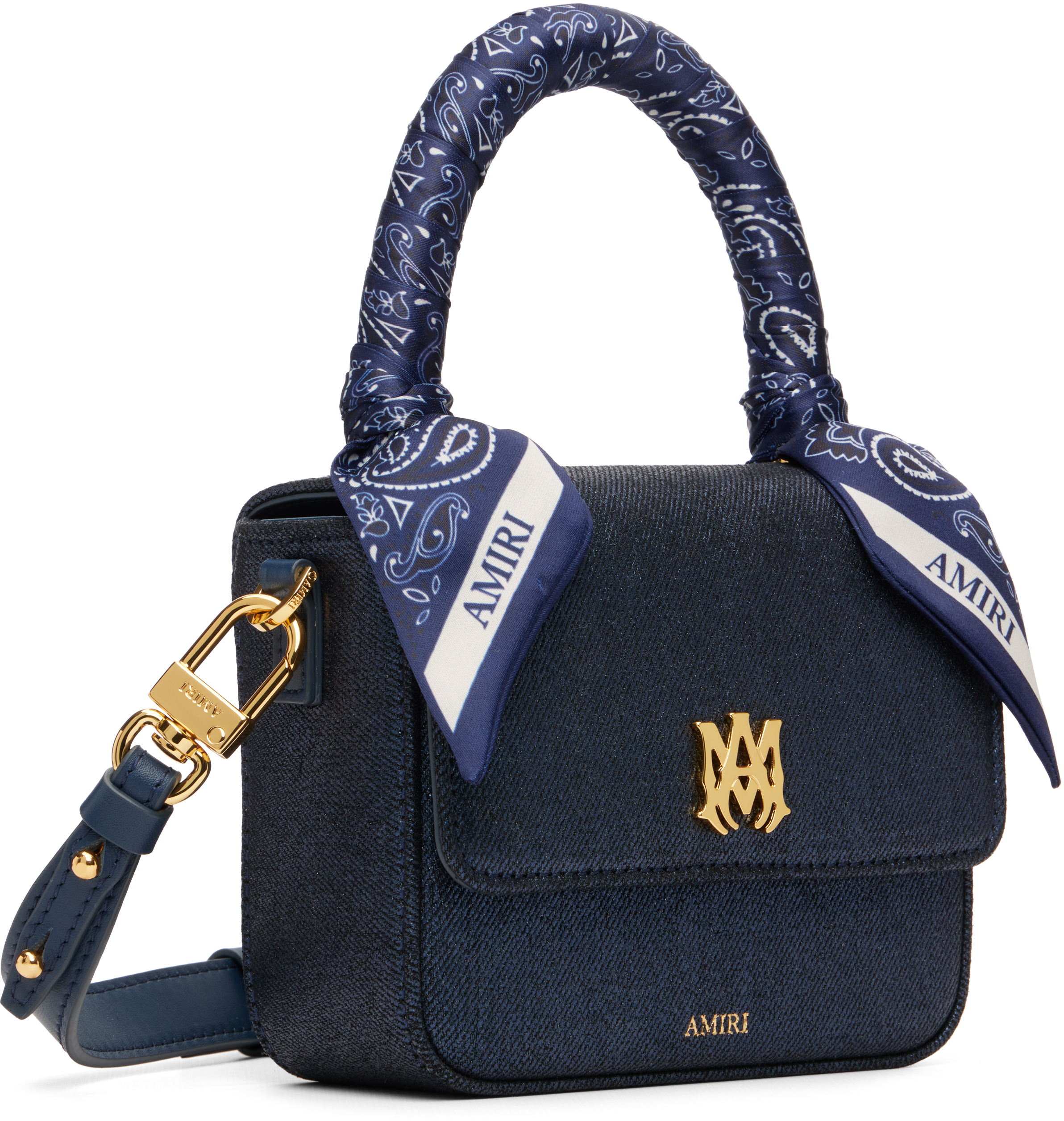 Amiri Navy 'ma' Denim Micro Bag