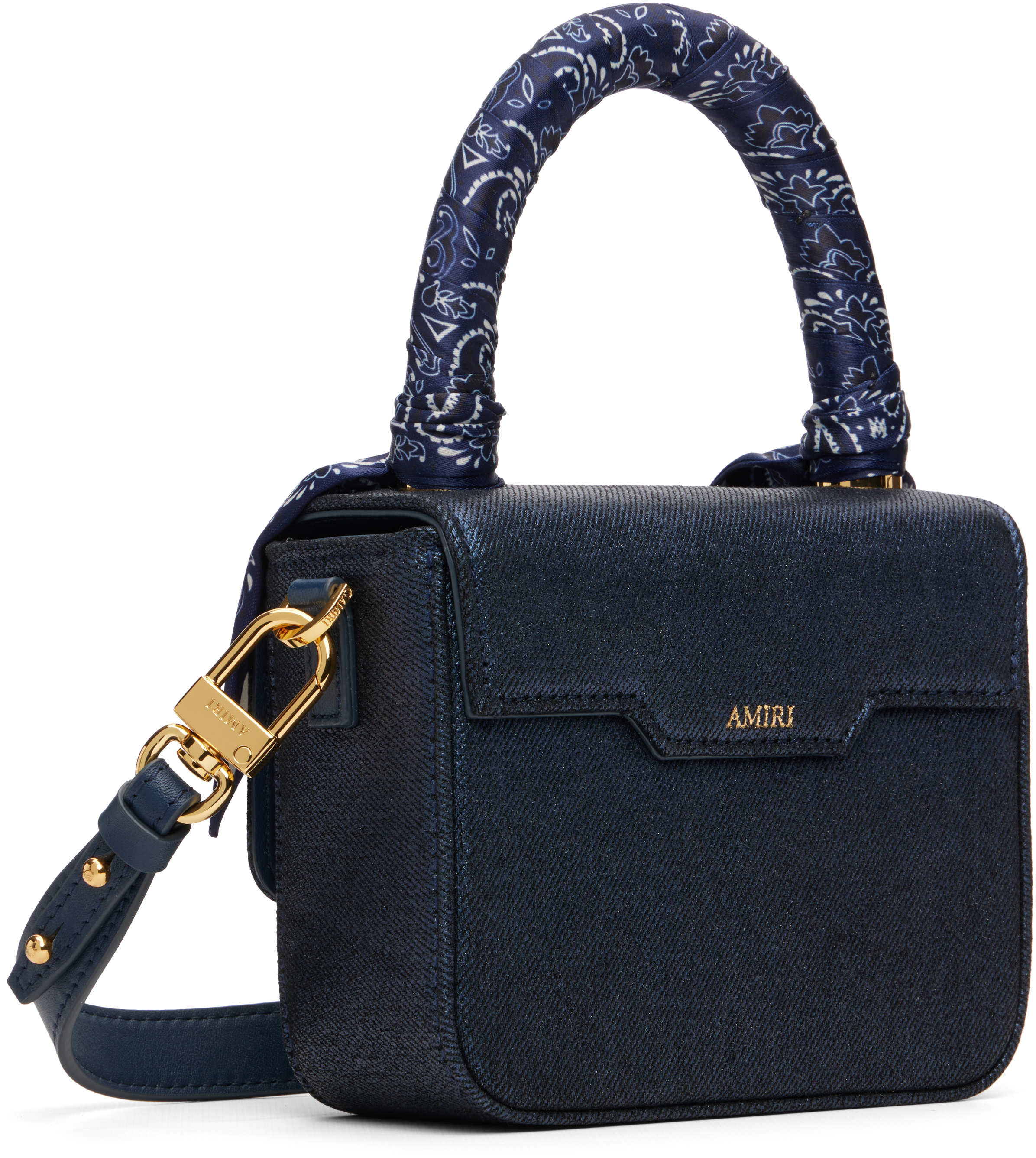 Amiri Navy 'ma' Denim Micro Bag